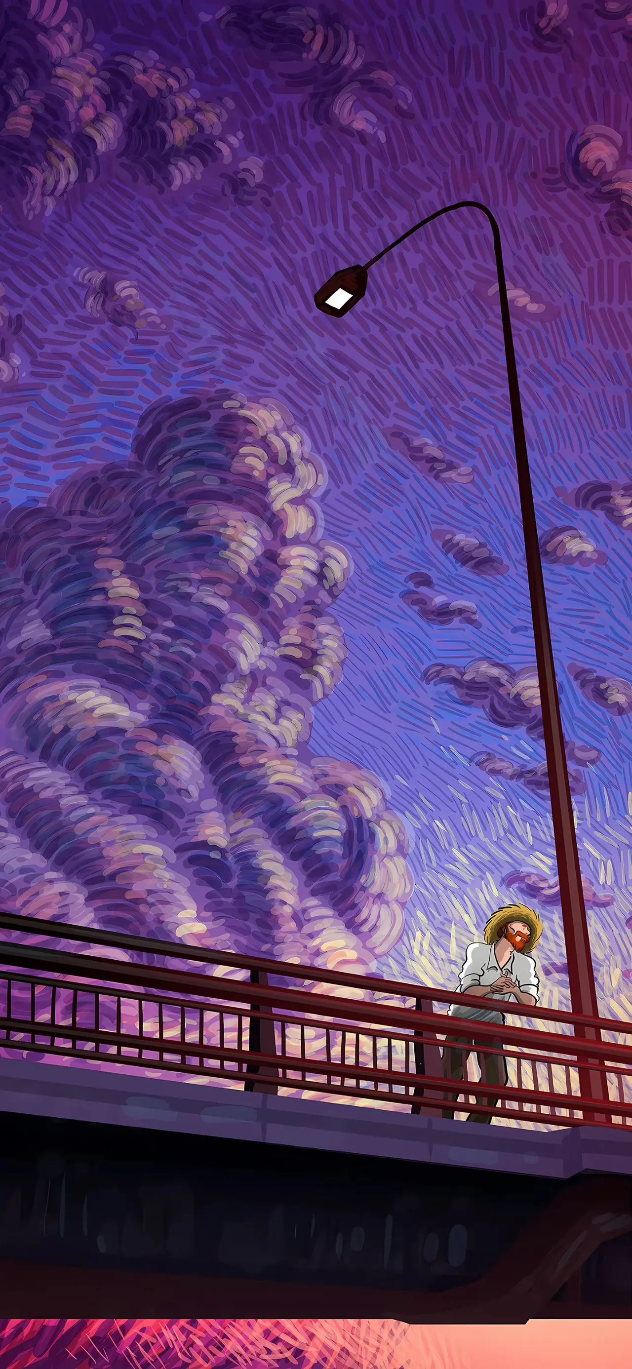 卡通图片梵高油画壁纸-梵高画风