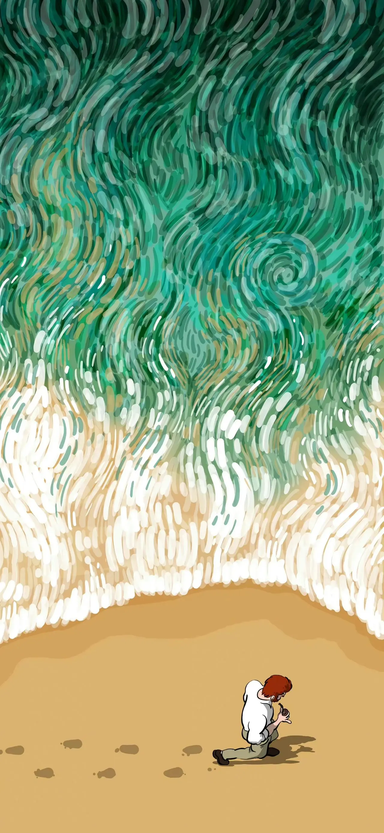 卡通图片梵高油画壁纸-梵高画风