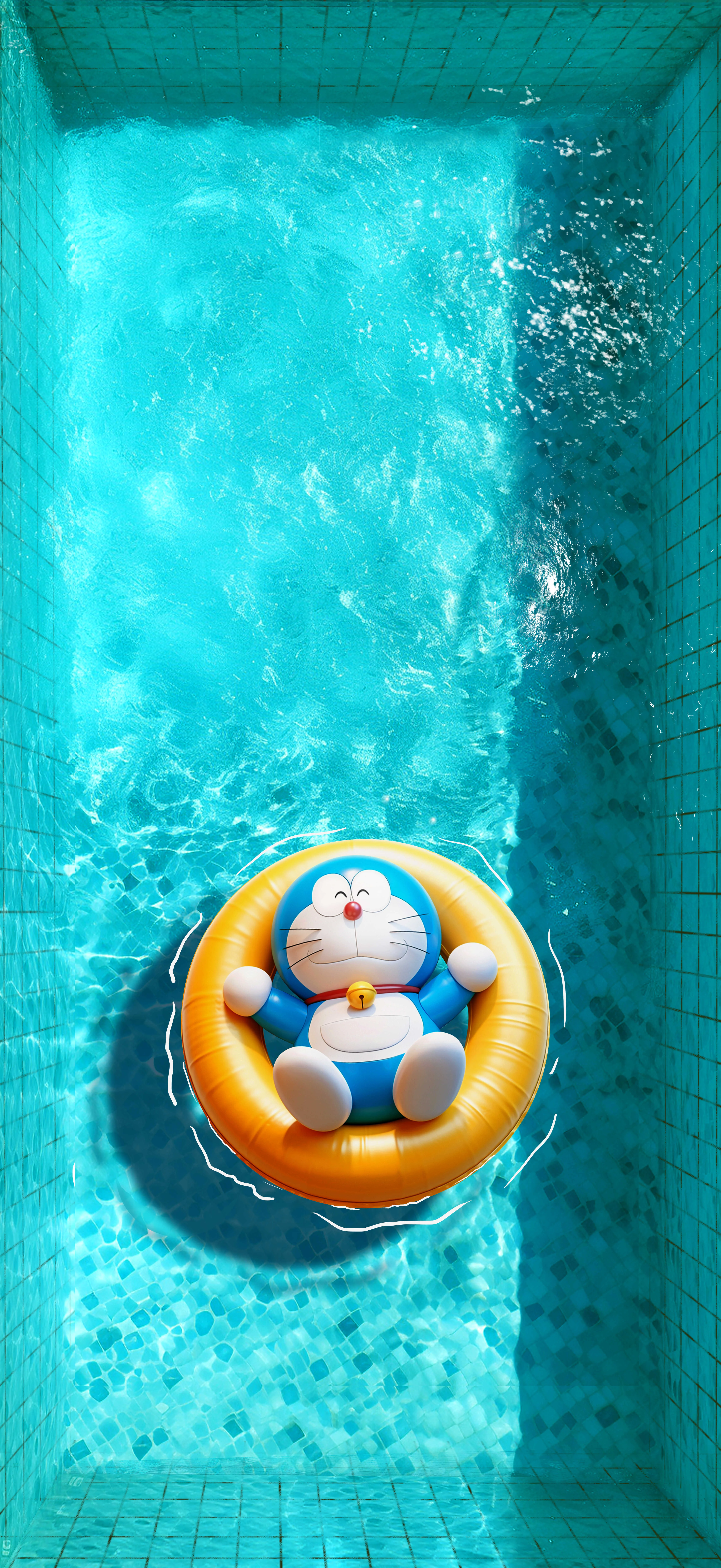 清凉夏日哆啦A梦壁纸-高清哆啦A梦风格清凉夏日图片