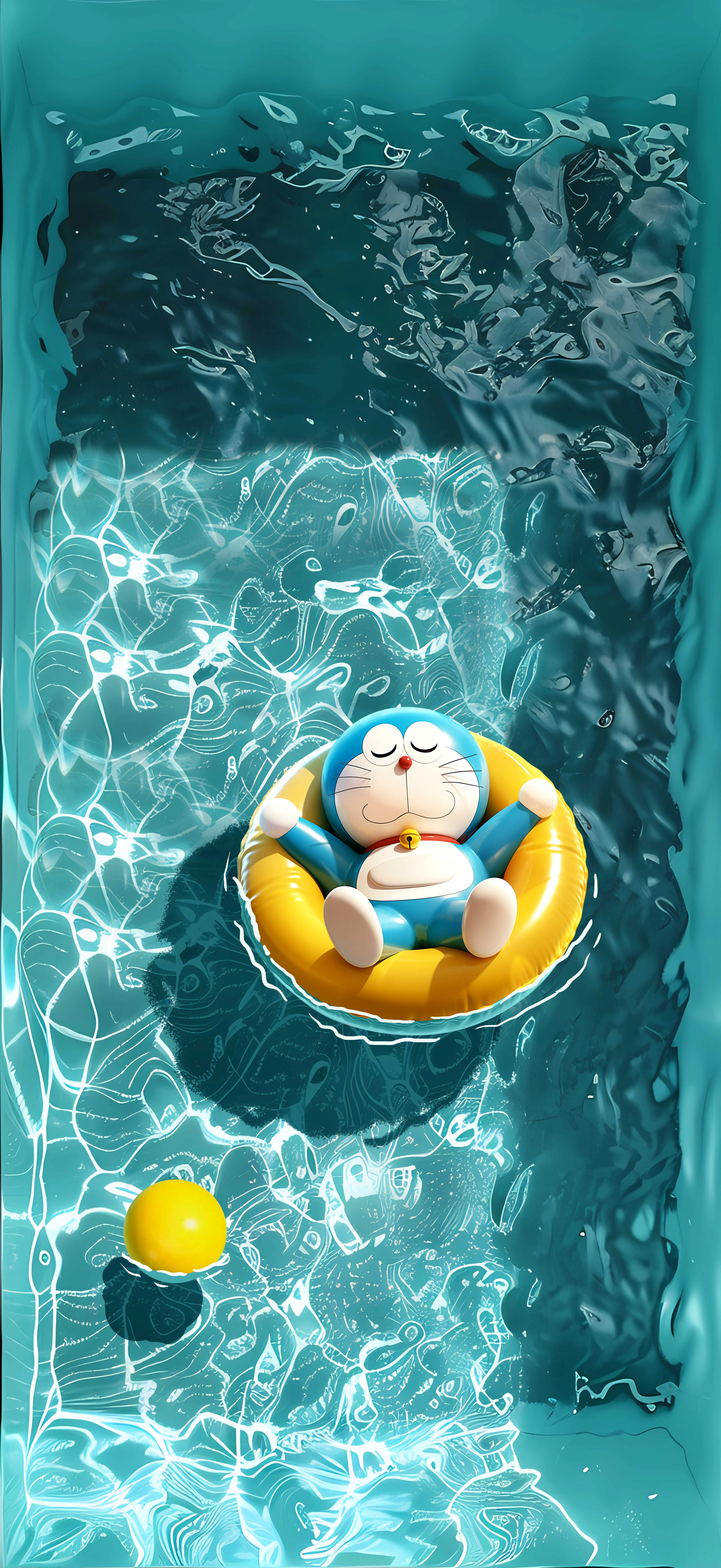 清凉夏日哆啦A梦壁纸-高清哆啦A梦风格清凉夏日图片