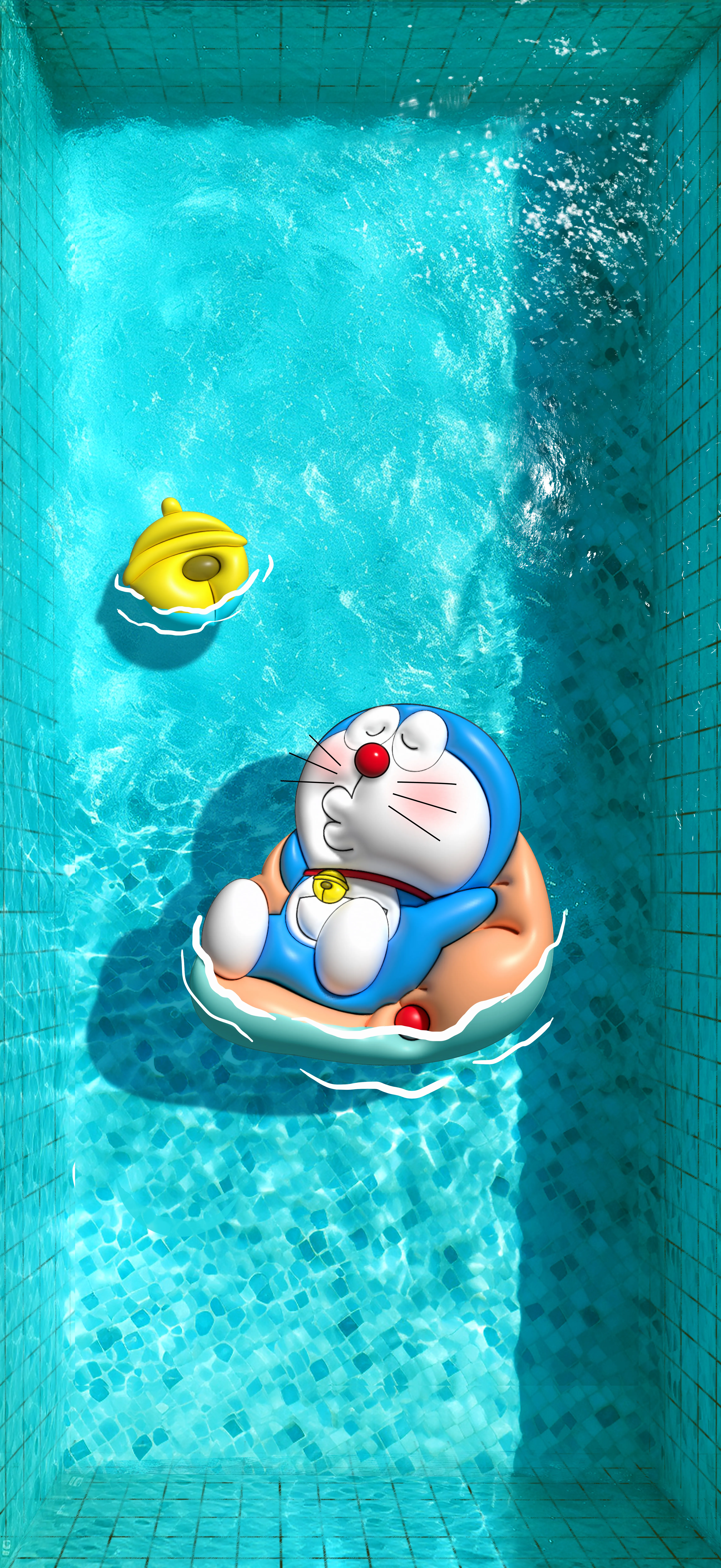 清凉夏日哆啦A梦壁纸-高清哆啦A梦风格清凉夏日图片