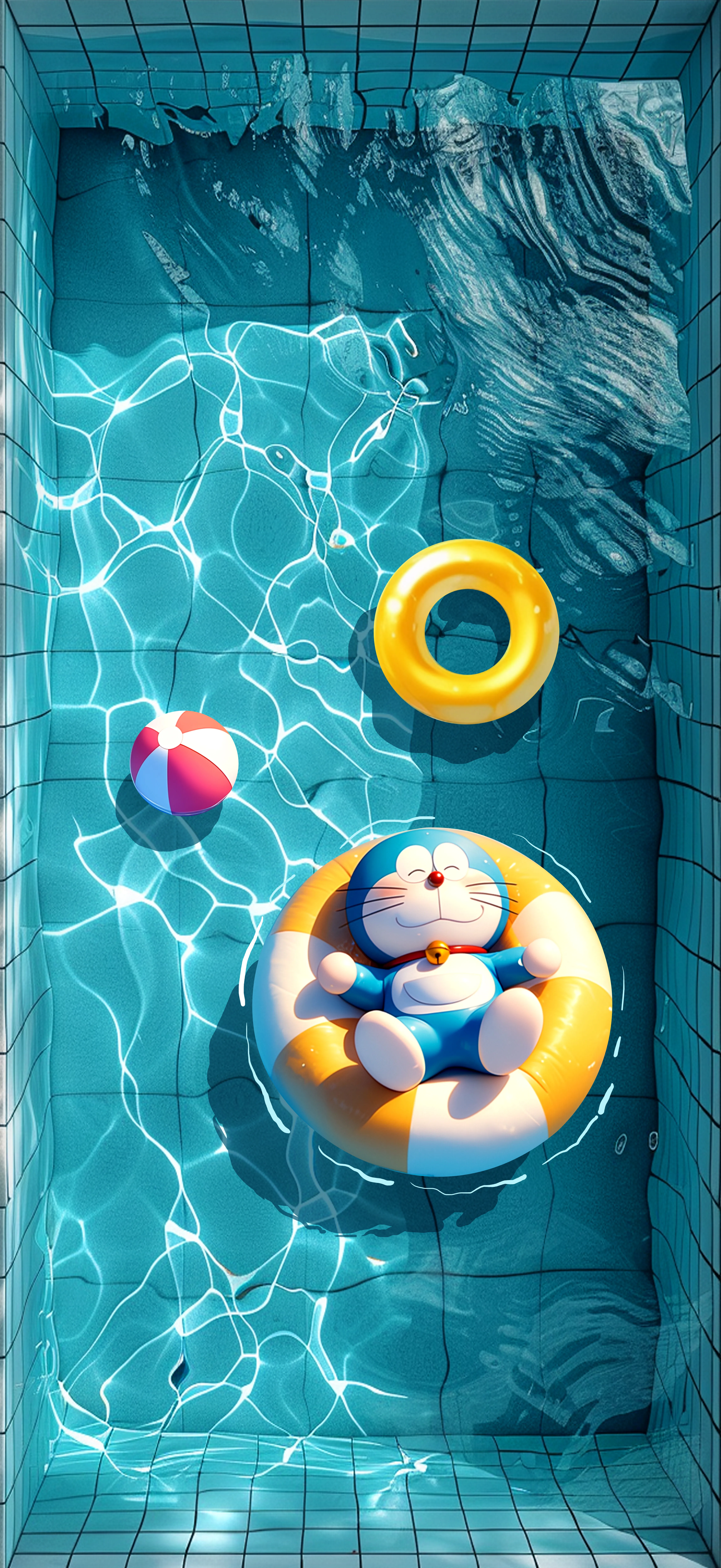 清凉夏日哆啦A梦壁纸-高清哆啦A梦风格清凉夏日图片