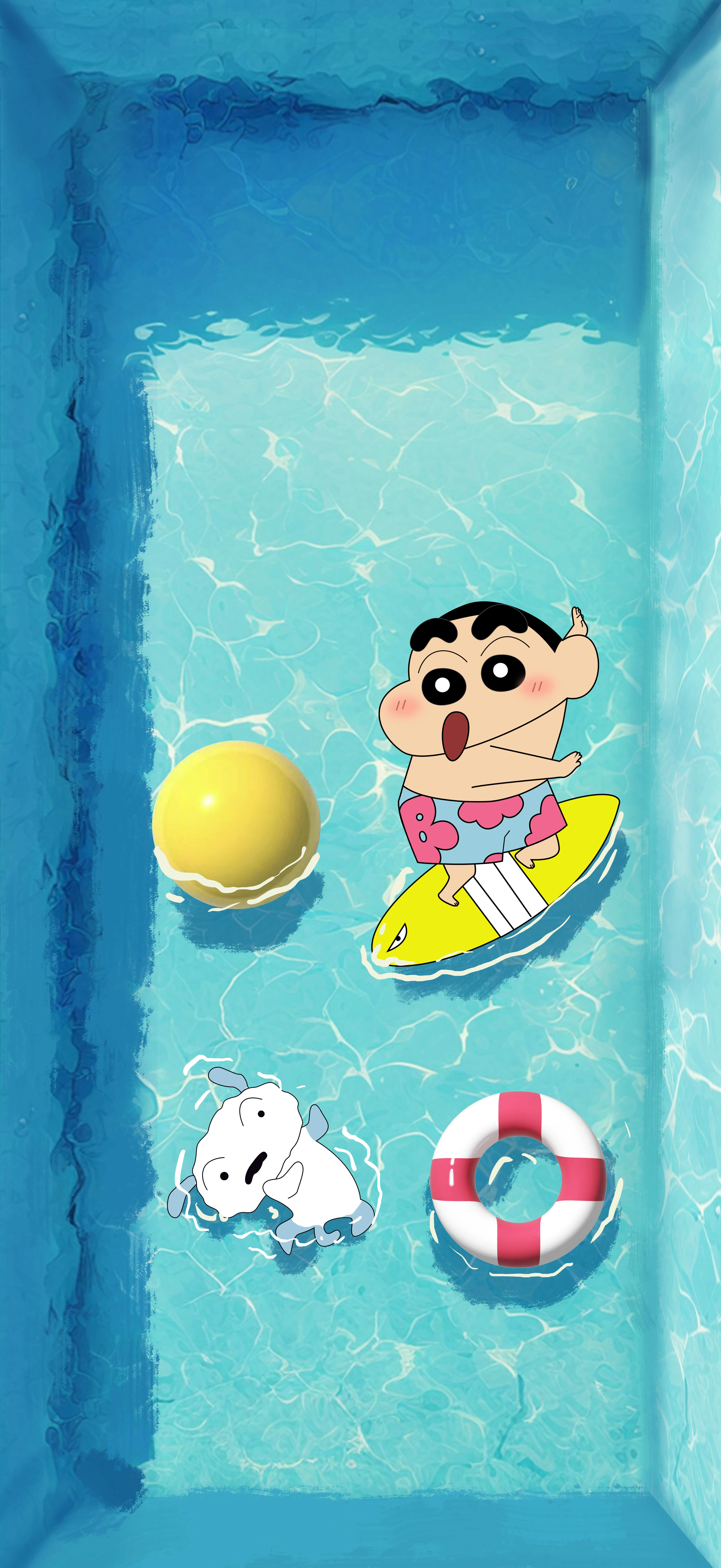 清凉夏日蜡笔小新壁纸-高清蜡笔小新风格清凉夏日图片