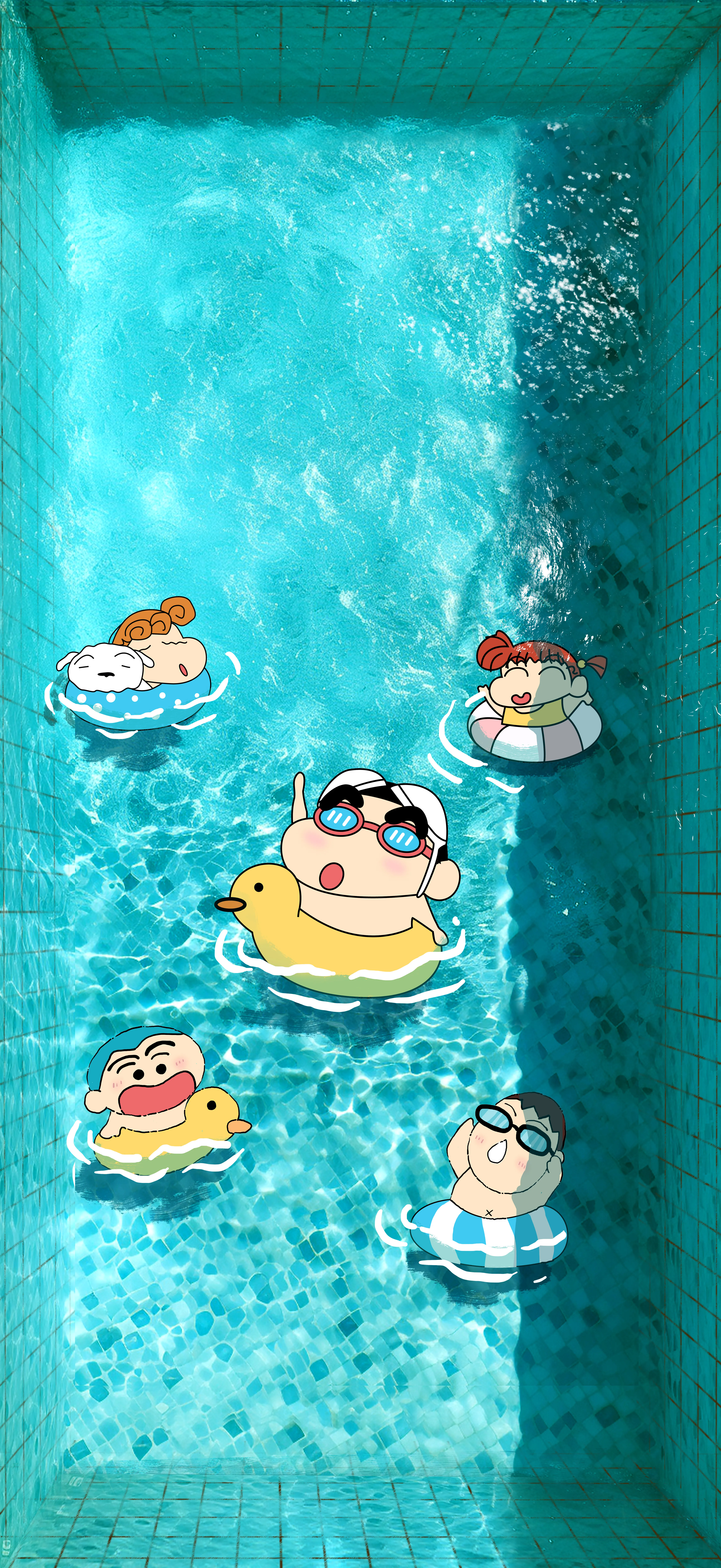 清凉夏日蜡笔小新壁纸-高清蜡笔小新风格清凉夏日图片