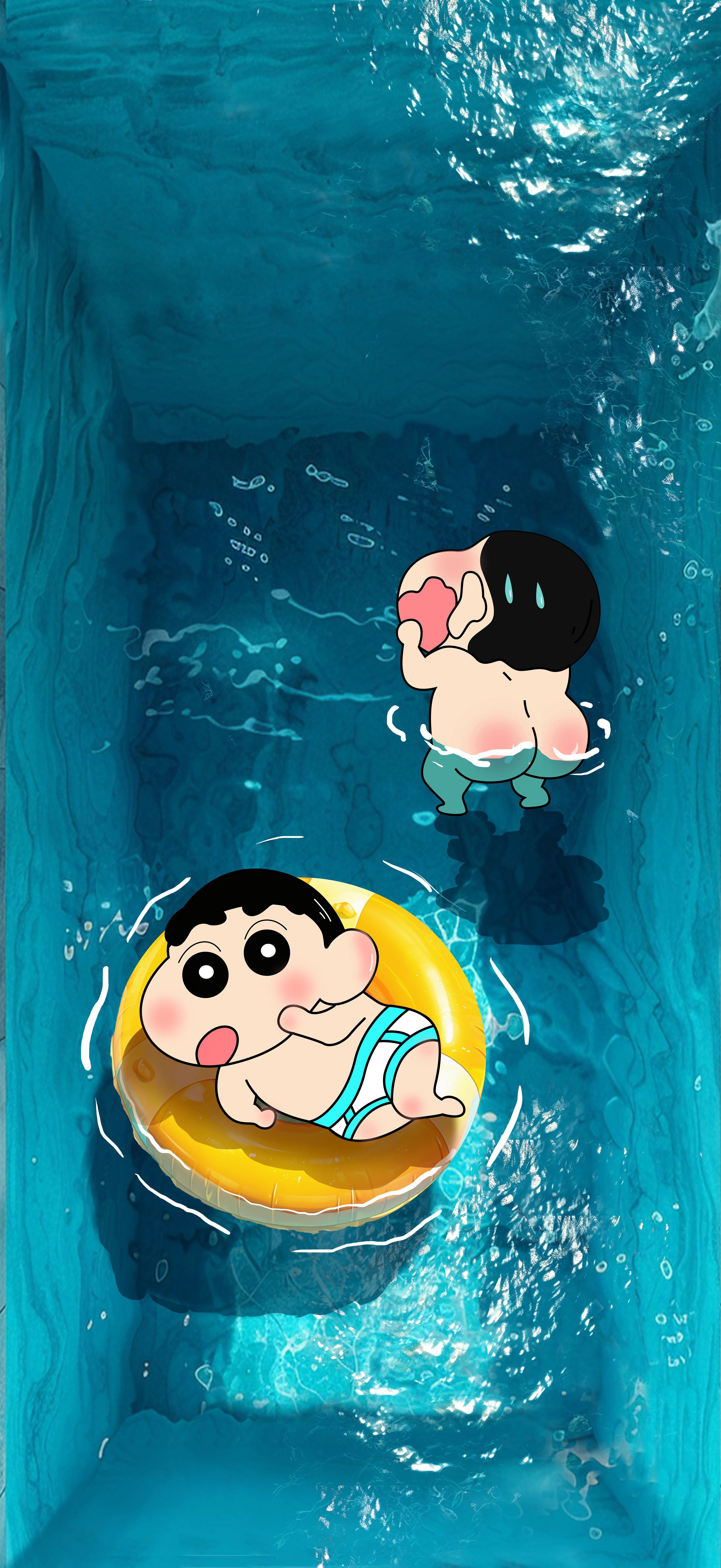 清凉夏日蜡笔小新壁纸-高清蜡笔小新风格清凉夏日图片