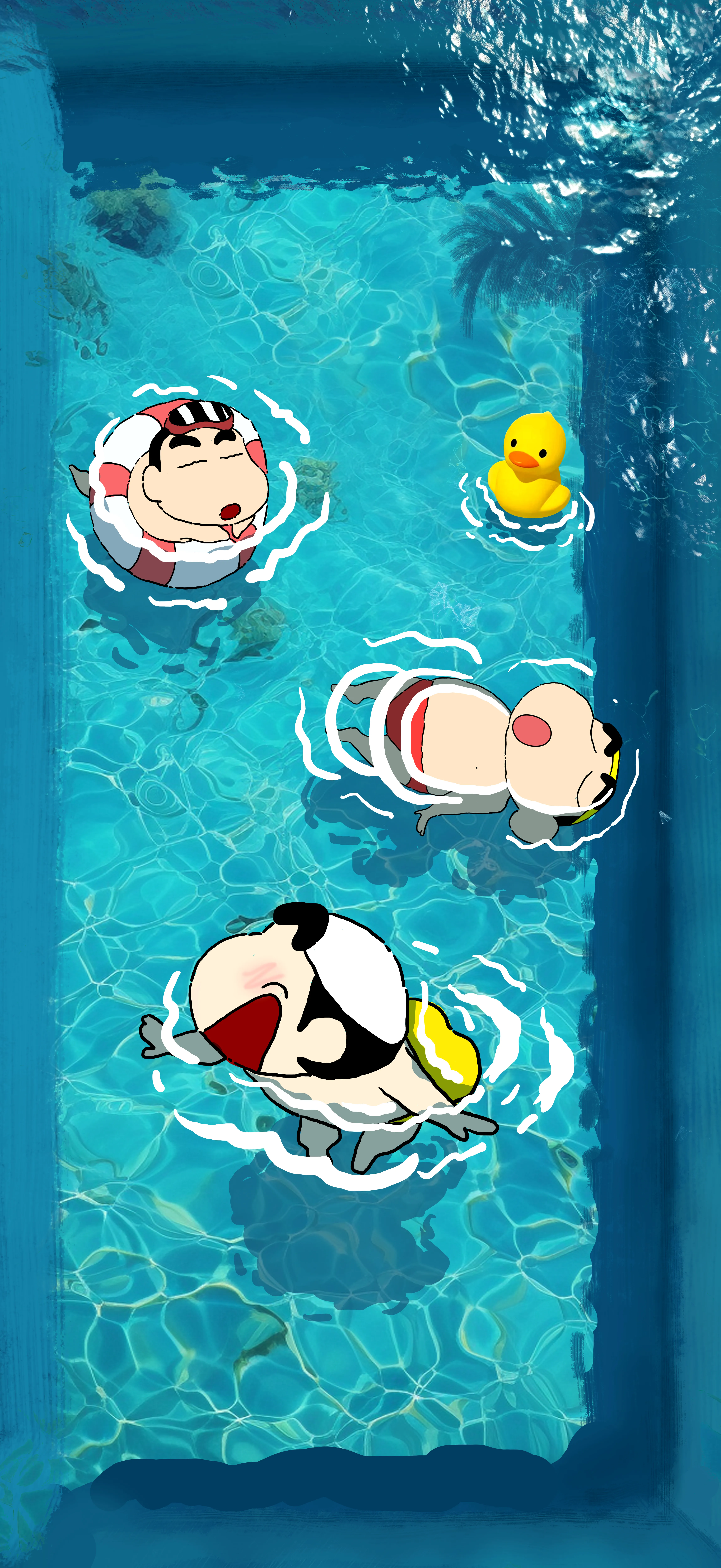 清凉夏日蜡笔小新壁纸-高清蜡笔小新风格清凉夏日图片