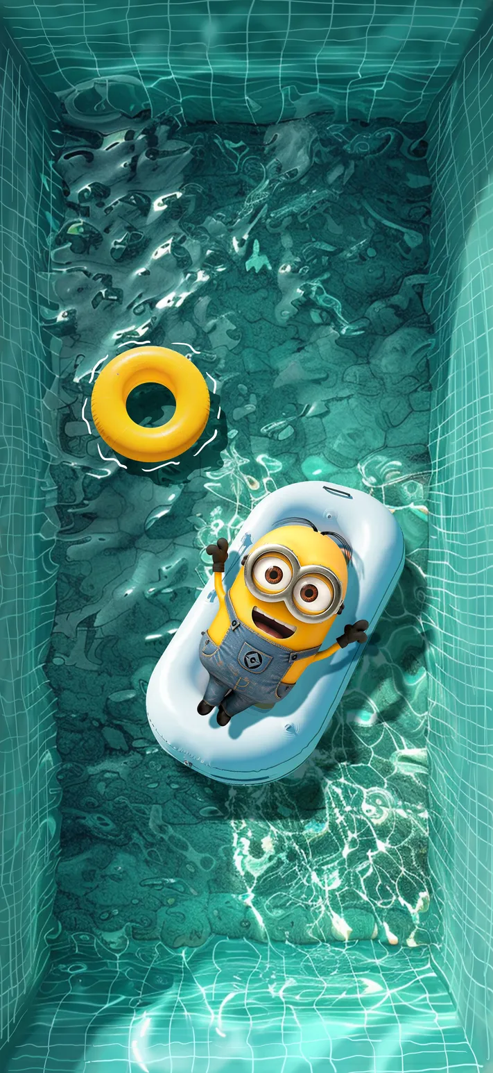 清凉夏日小黄人壁纸-高清小黄人风格清凉夏日图片