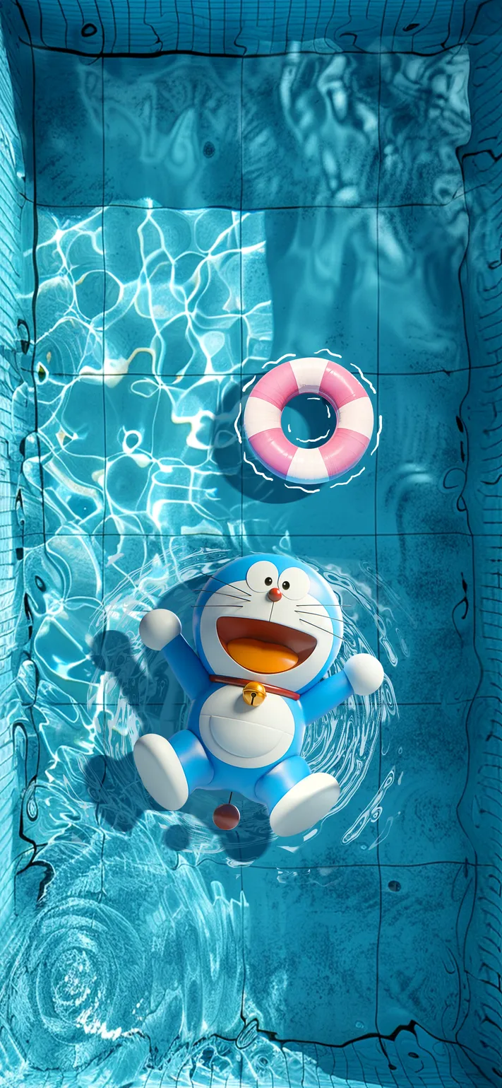 清凉夏日哆啦A梦壁纸-高清哆啦A梦风格清凉夏日图片