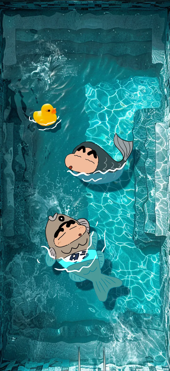 清凉夏日蜡笔小新壁纸-高清蜡笔小新风格清凉夏日图片