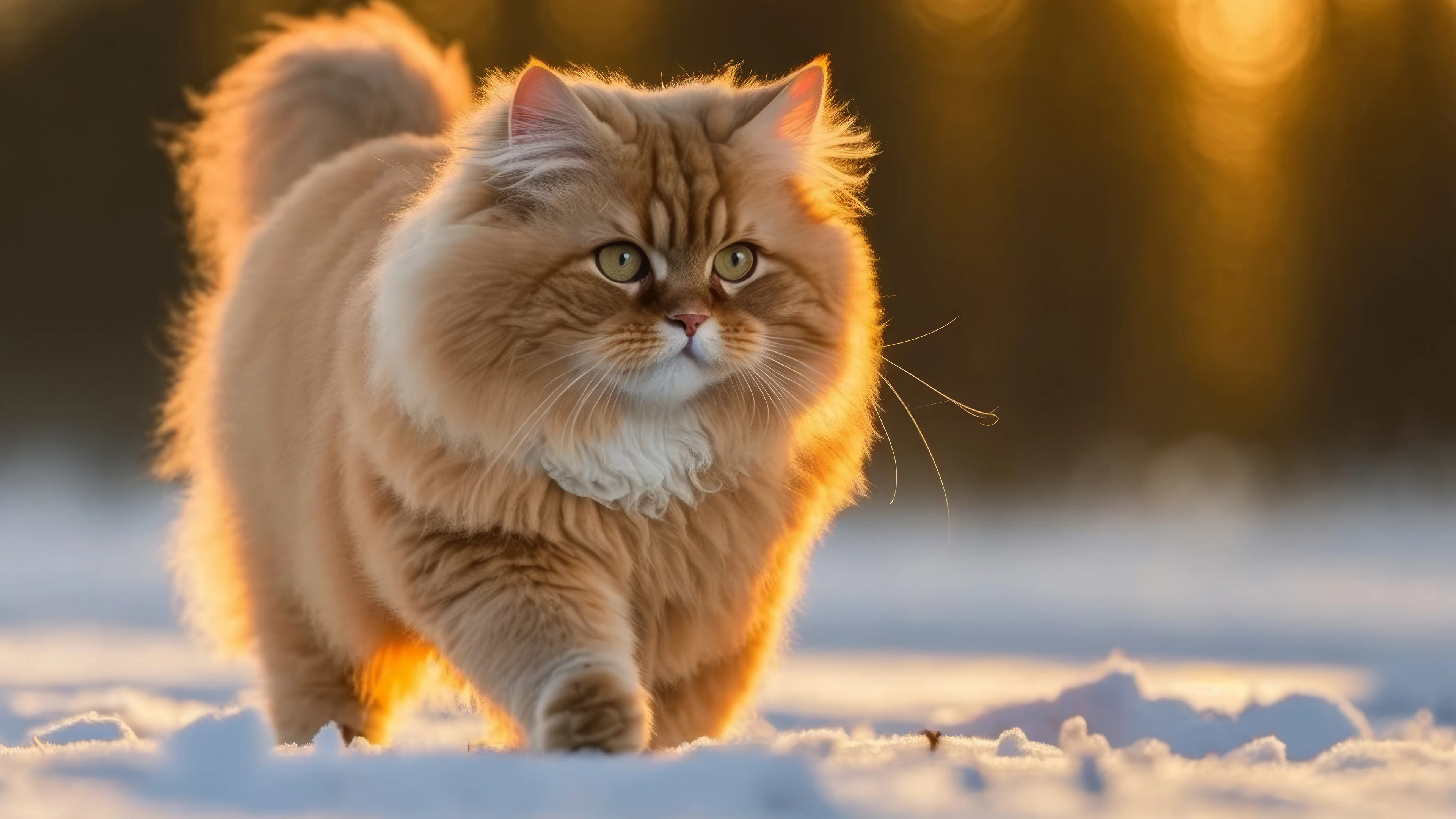4k动物图片 奶猫蜷缩睡觉 软萌照片