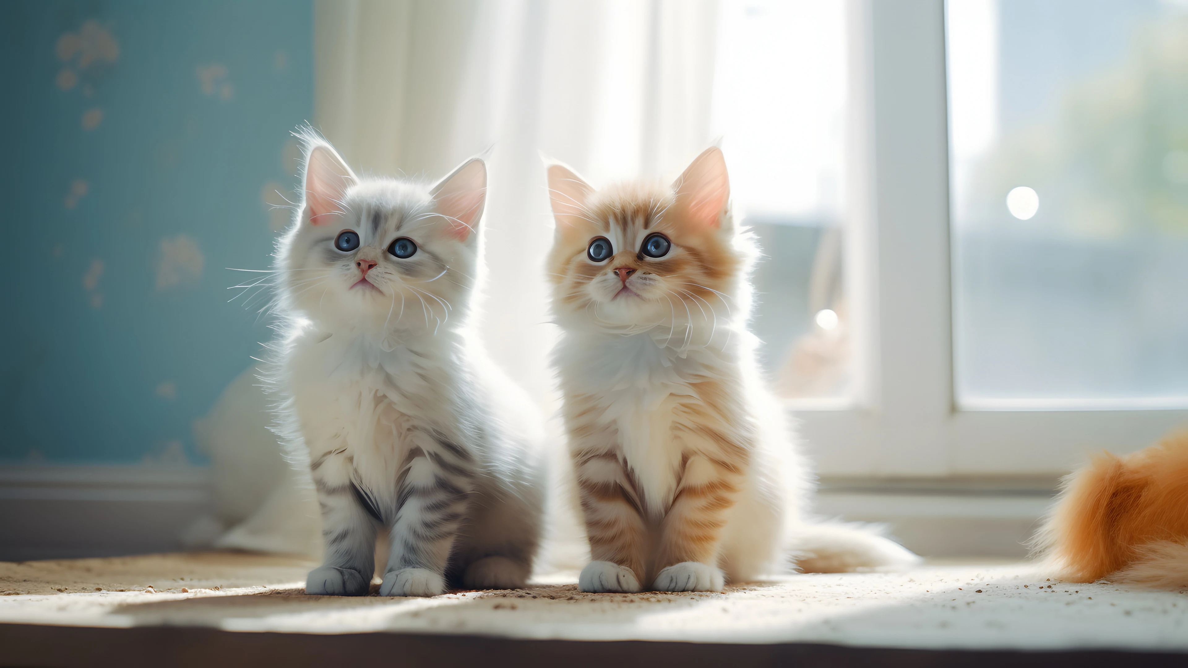 猫咪蹭桌面撒娇 可爱图片