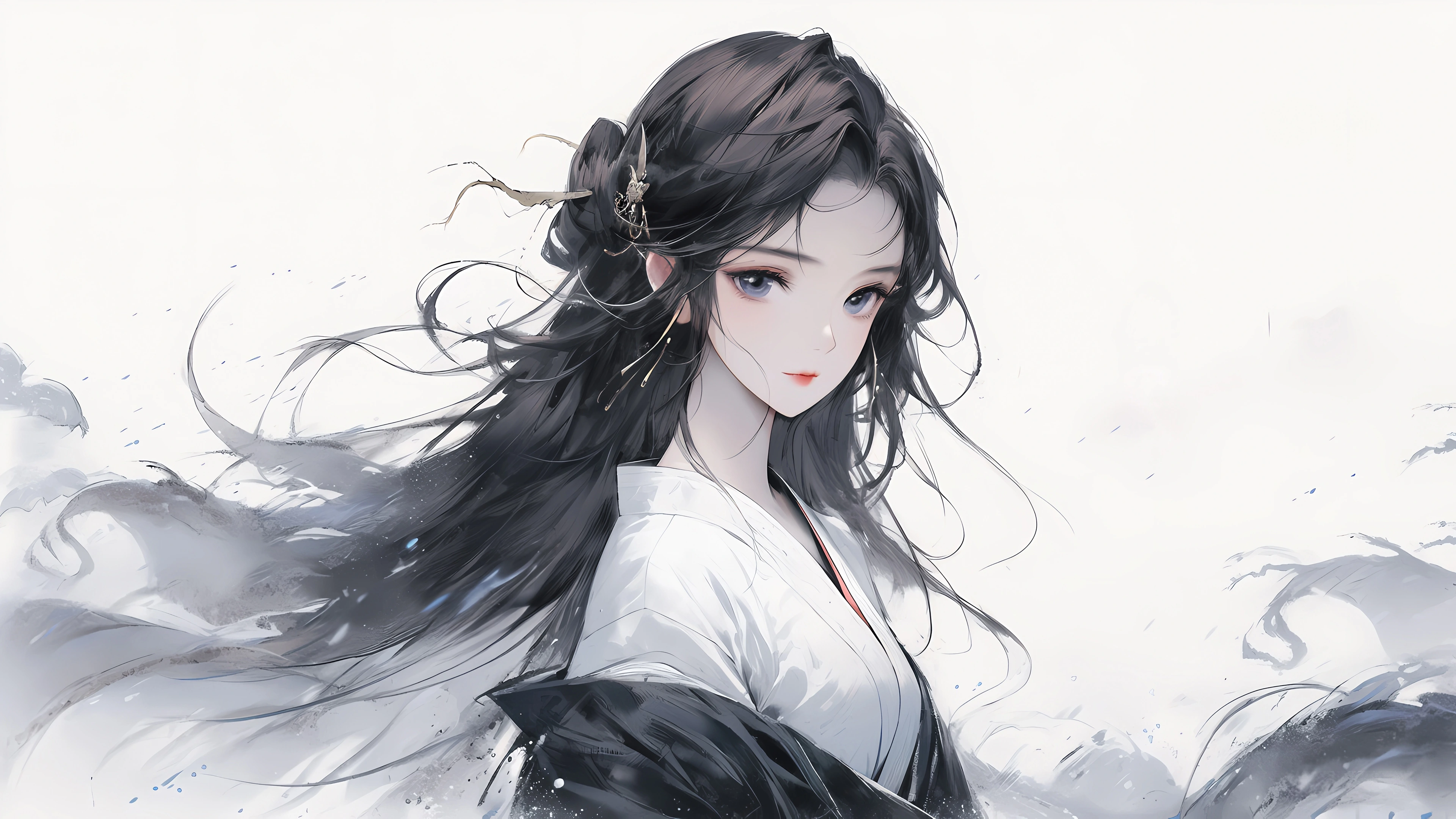 4K画质 AI人物插画壁纸 桌面屏保 无水印