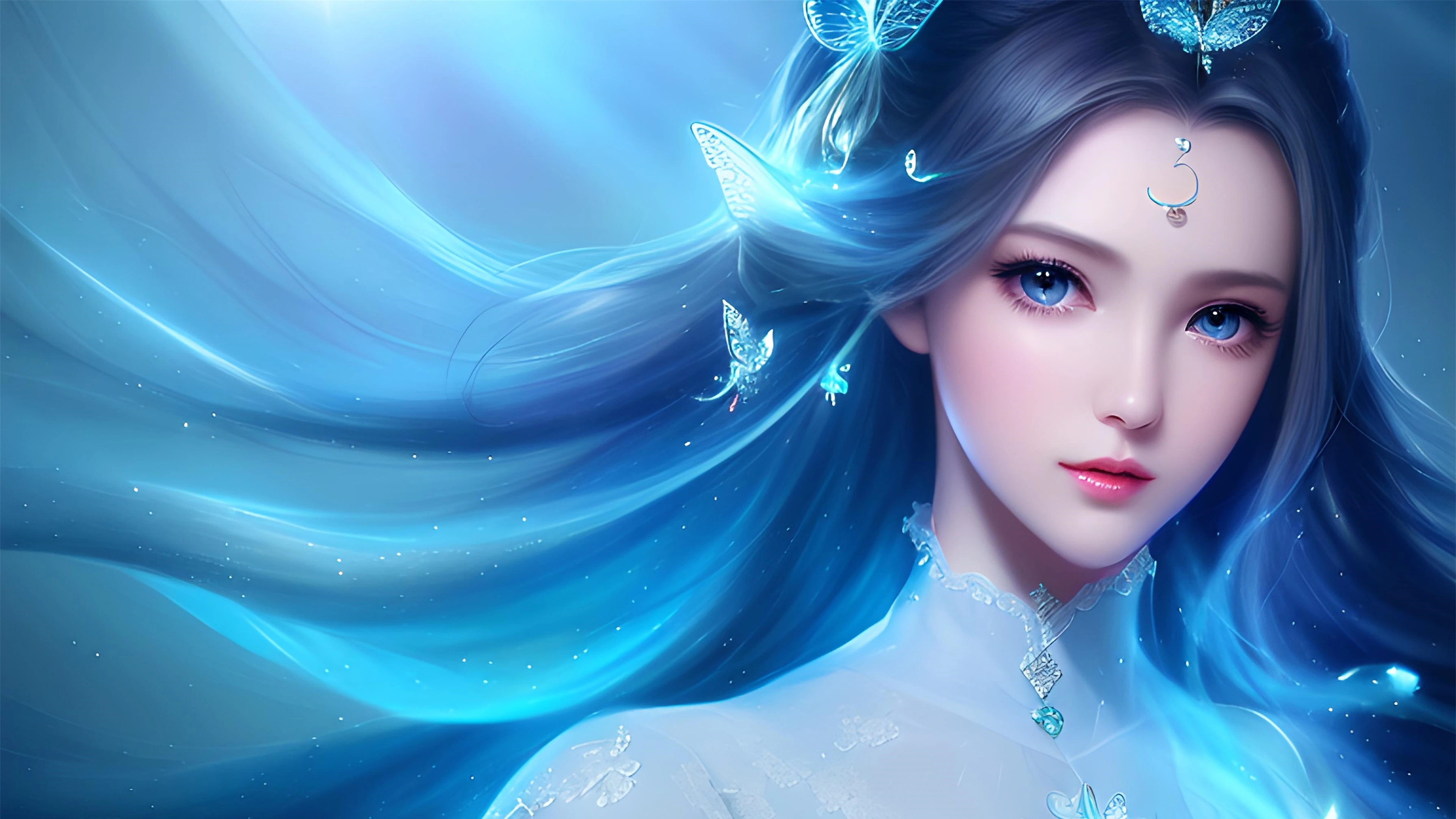 2K壁纸 AI人物插画壁纸 平板壁纸 无水印