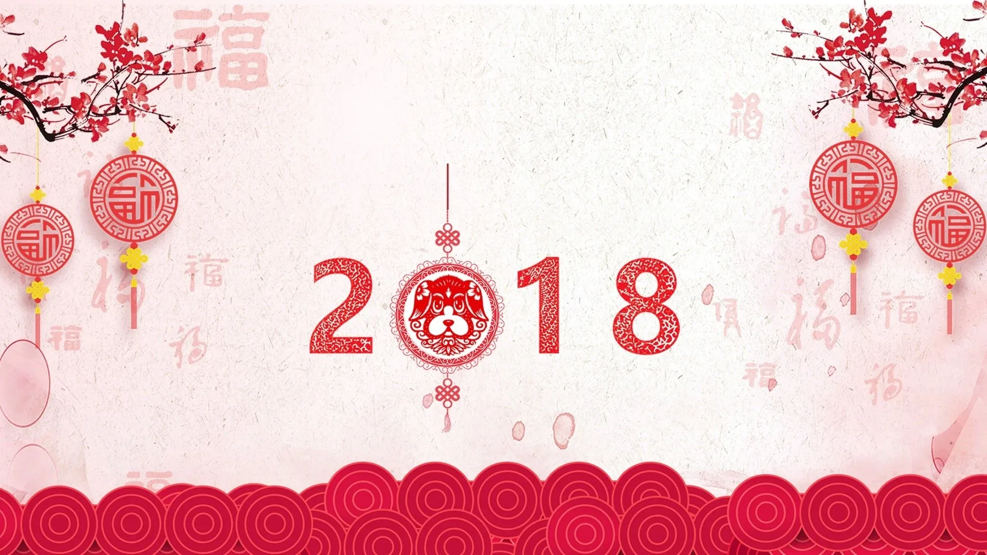 4K节日氛围壁纸 灯笼挂饰传统韵味