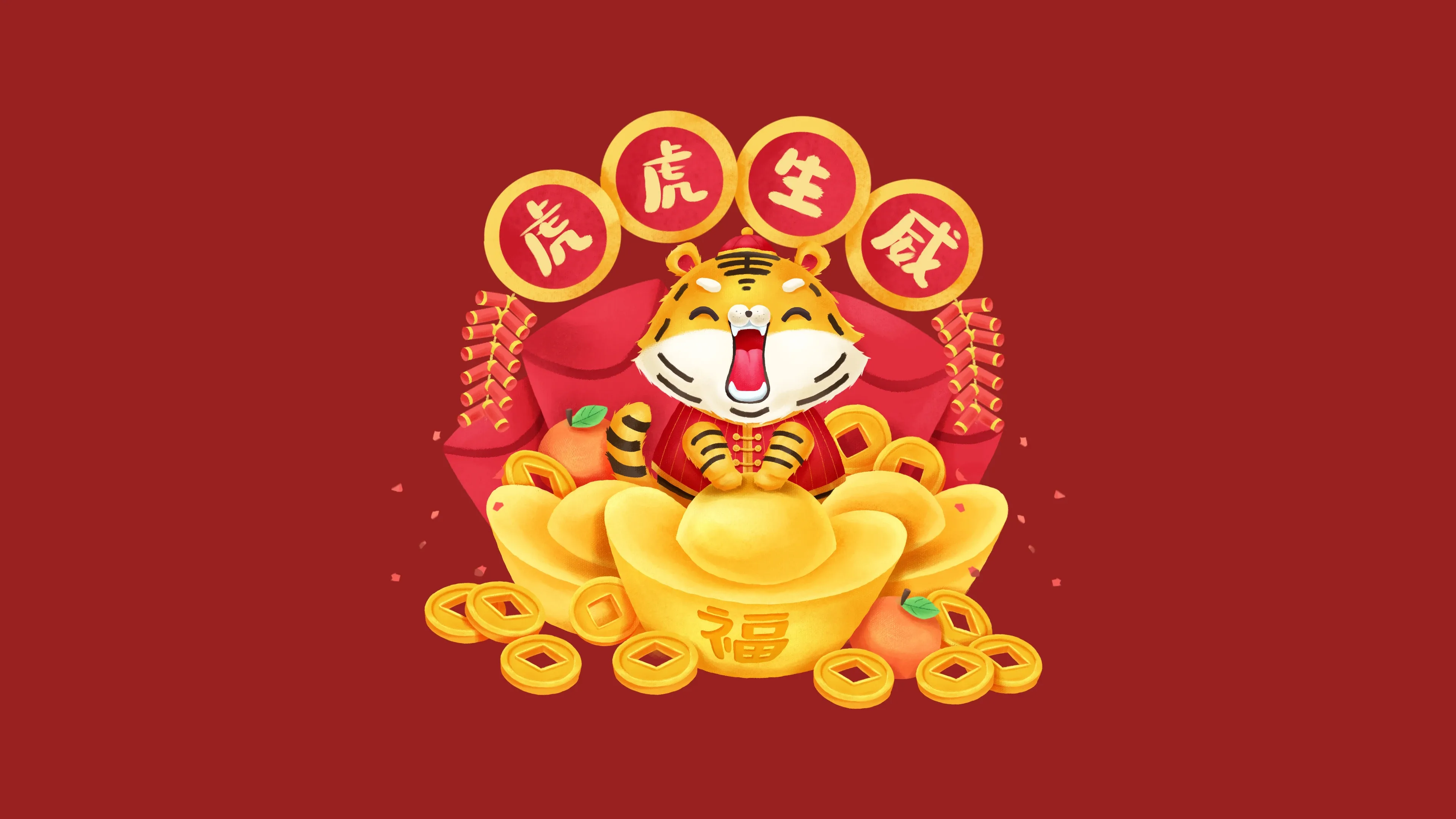 4K节日氛围壁纸 灯笼挂饰传统韵味