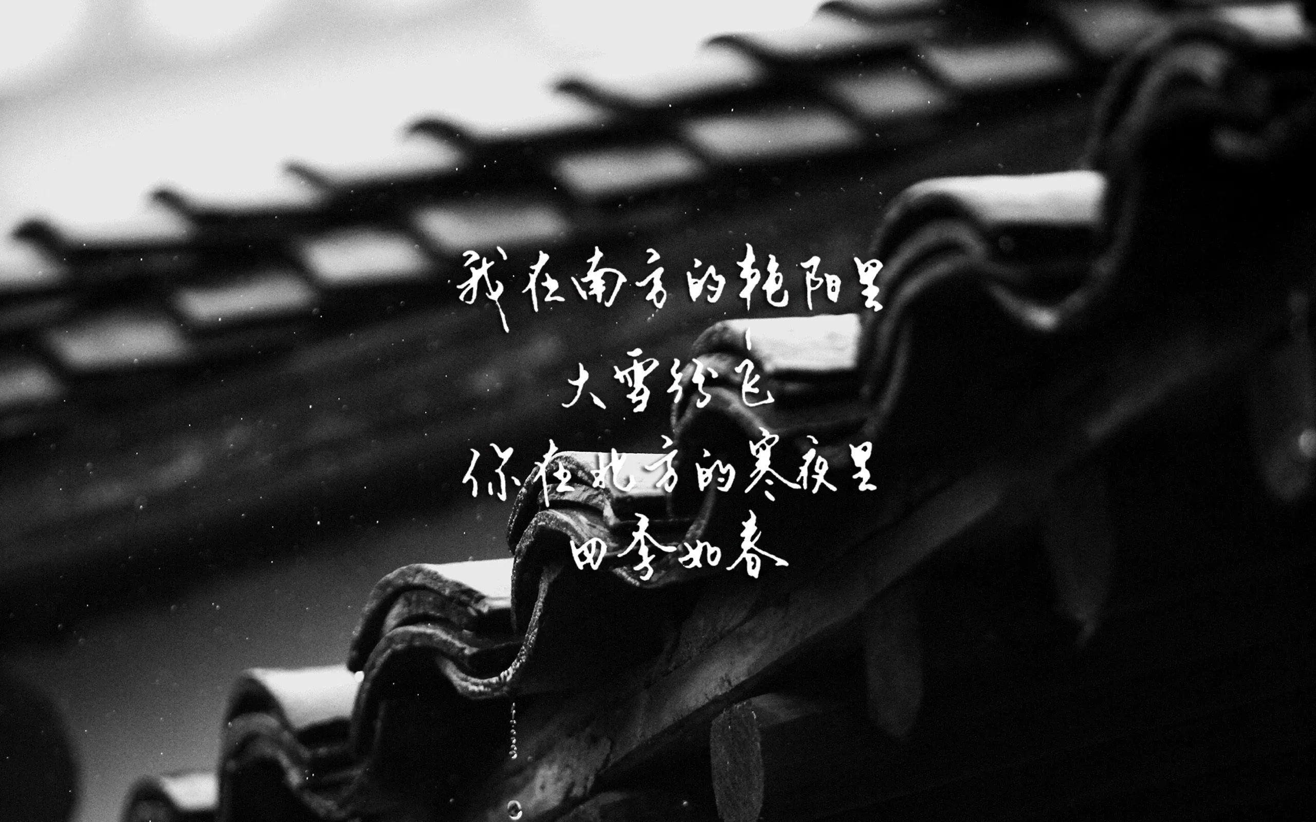 4K文字创意壁纸 古风诗句典雅唯美
