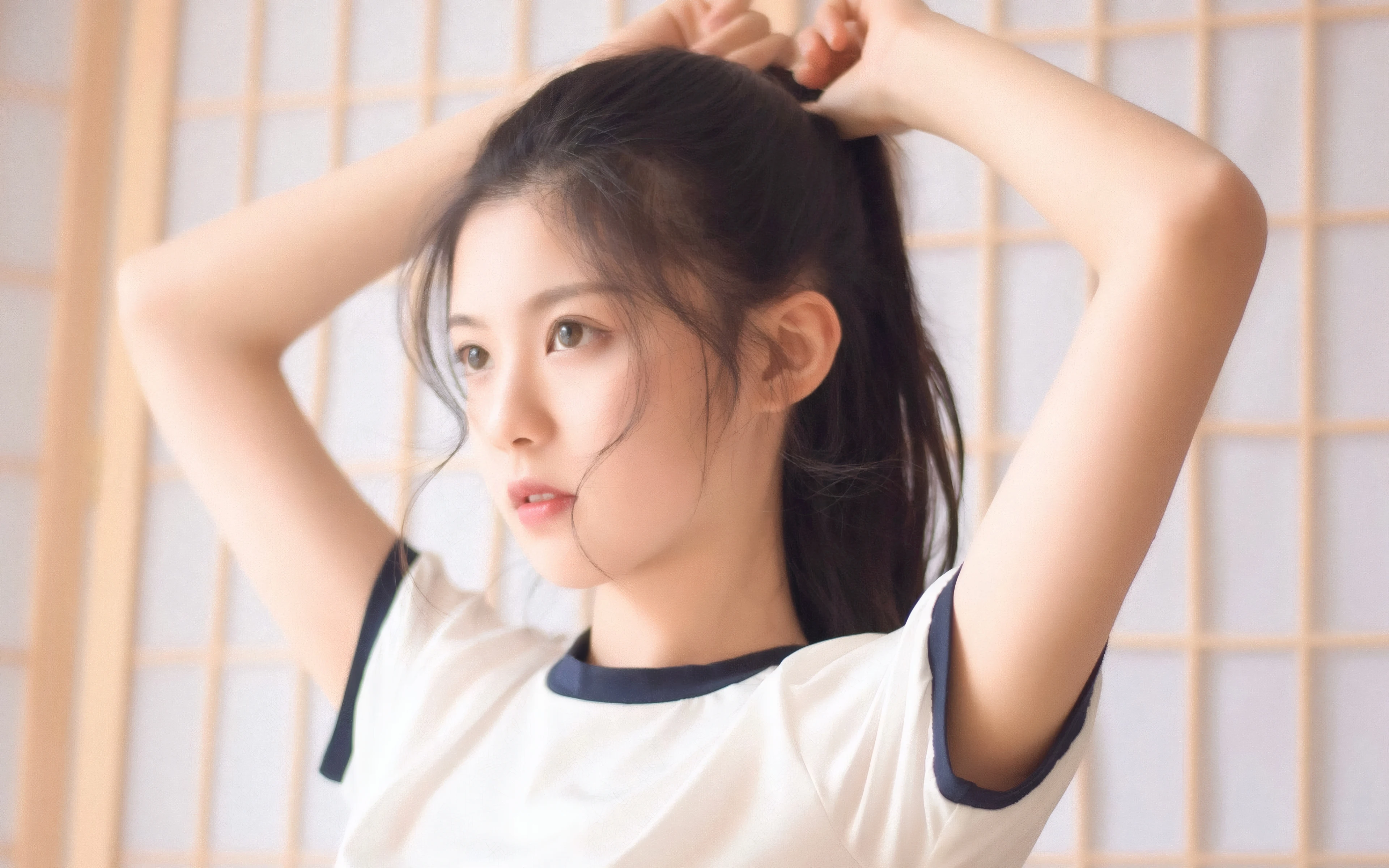容貌绝美的 中国美女 面部特写摄影 4K高清图片 手机壁纸
