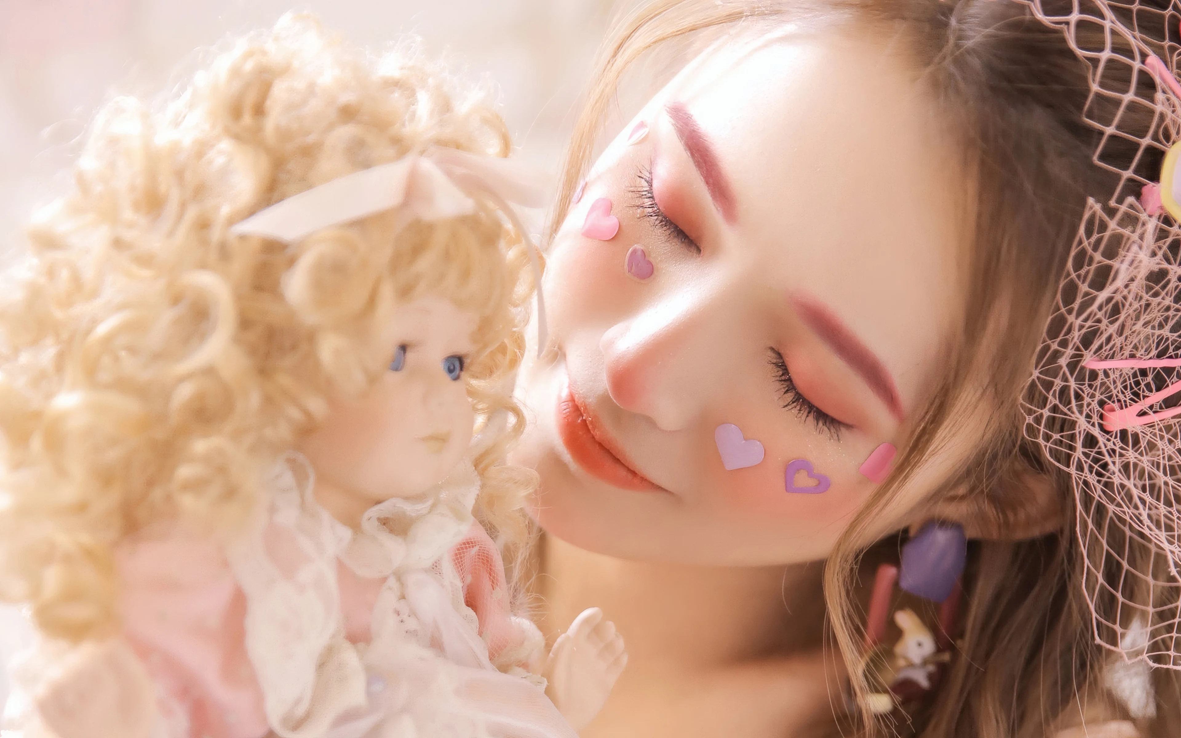 五官精致的 国产美女 高清脸部写真 超清晰4K 桌面锁屏