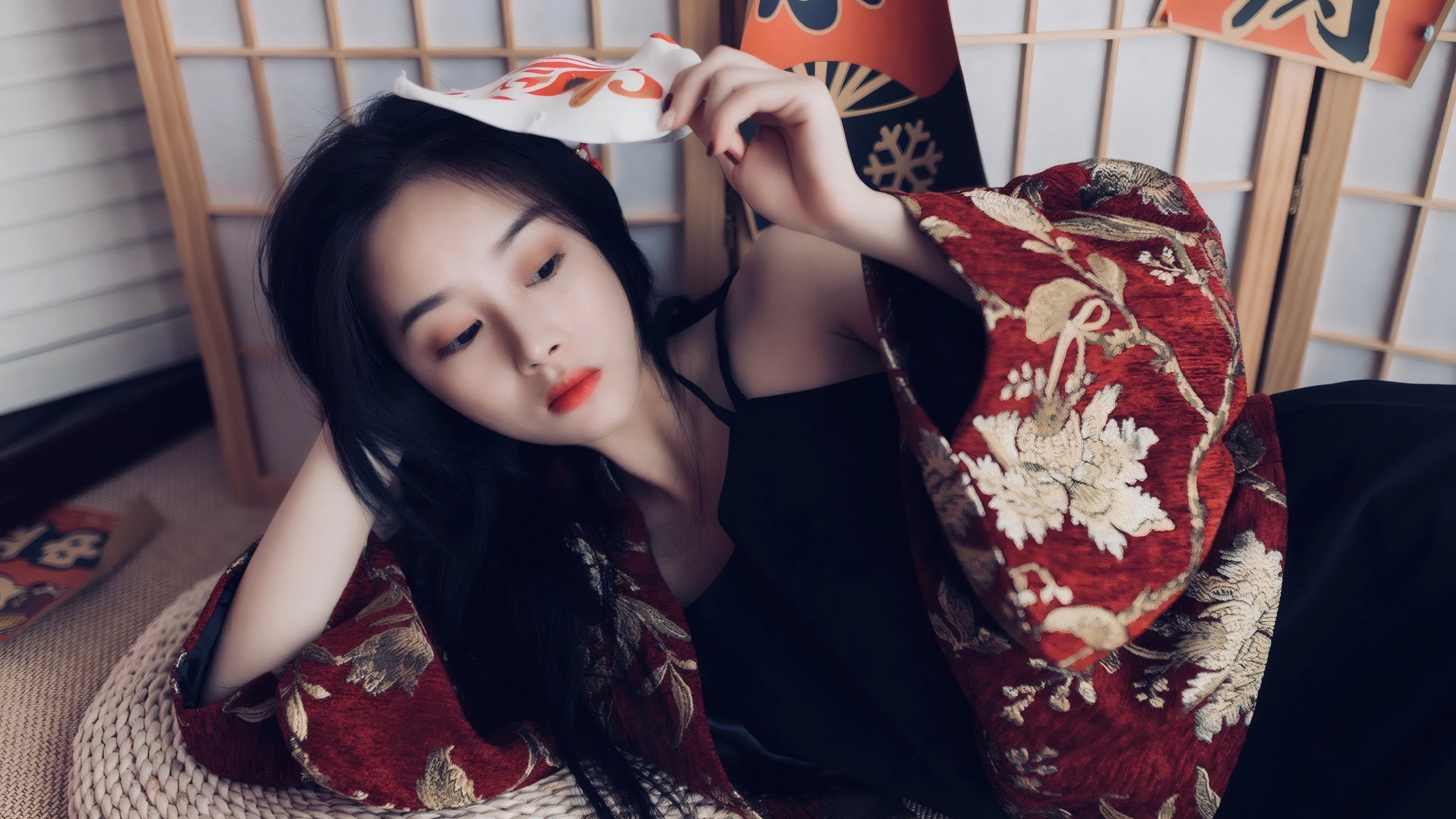 面容姣好的 中国佳人 面部高清摄影 4K极致清晰  PC屏保