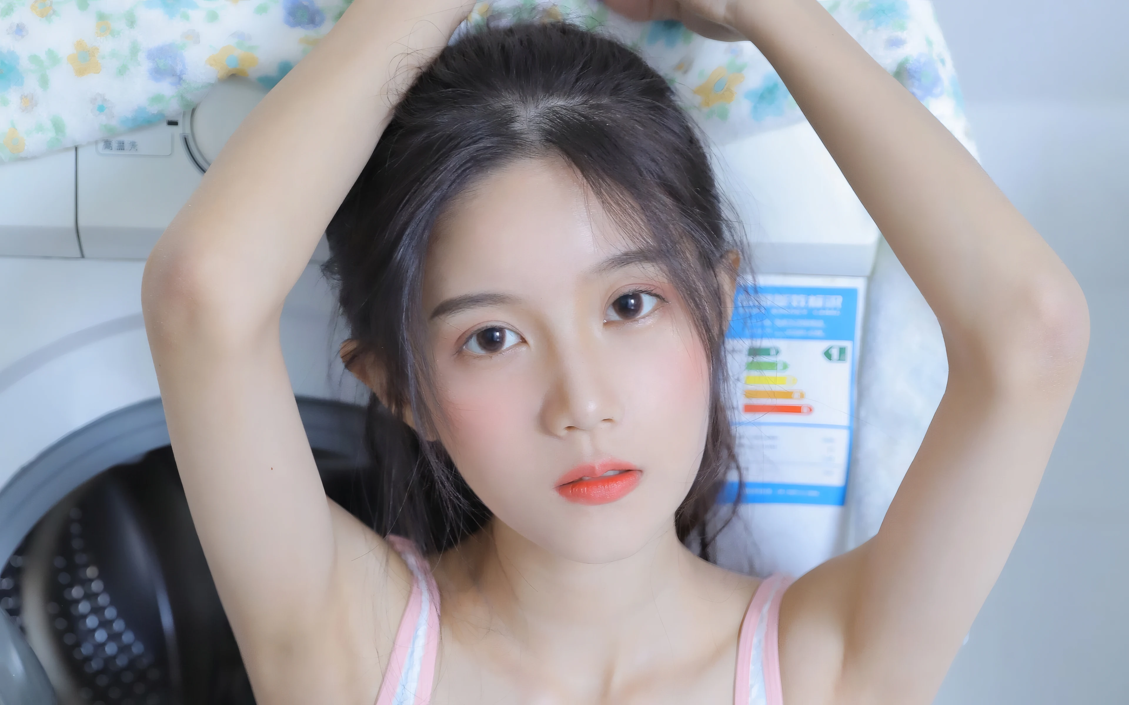 面容姣好的 中国佳人 面部高清摄影 4K极致清晰  PC屏保