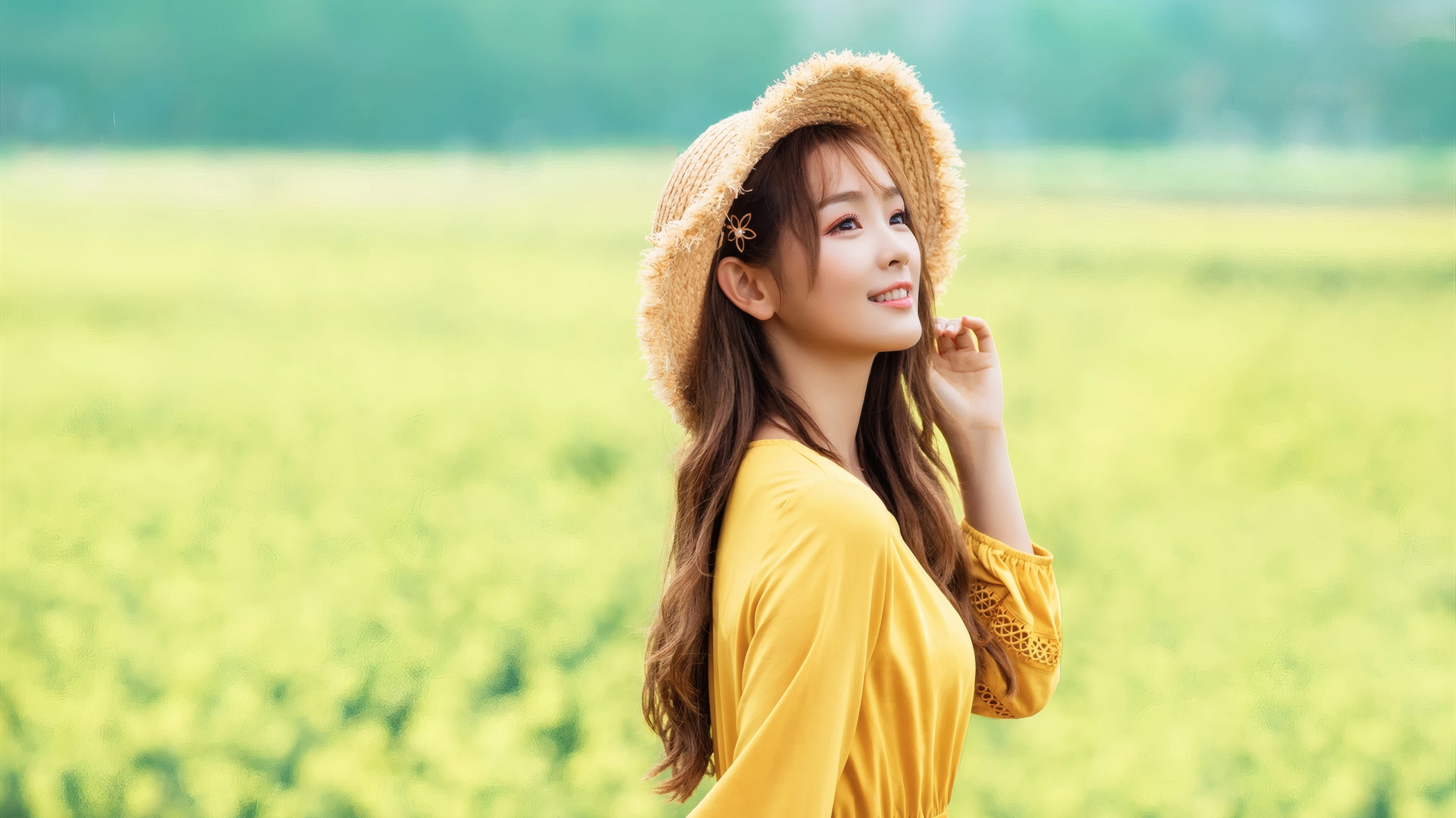 容貌绝美的 中国美女 面部特写摄影 4K高清图片 手机壁纸