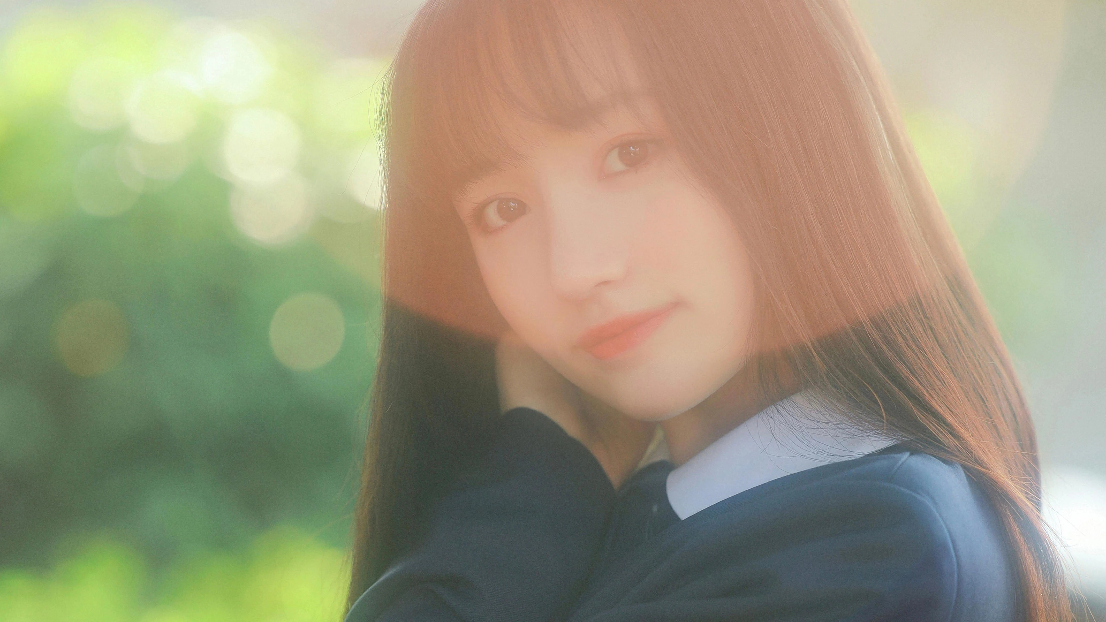 五官精致的 国产美女 高清脸部写真 超清晰4K 桌面锁屏