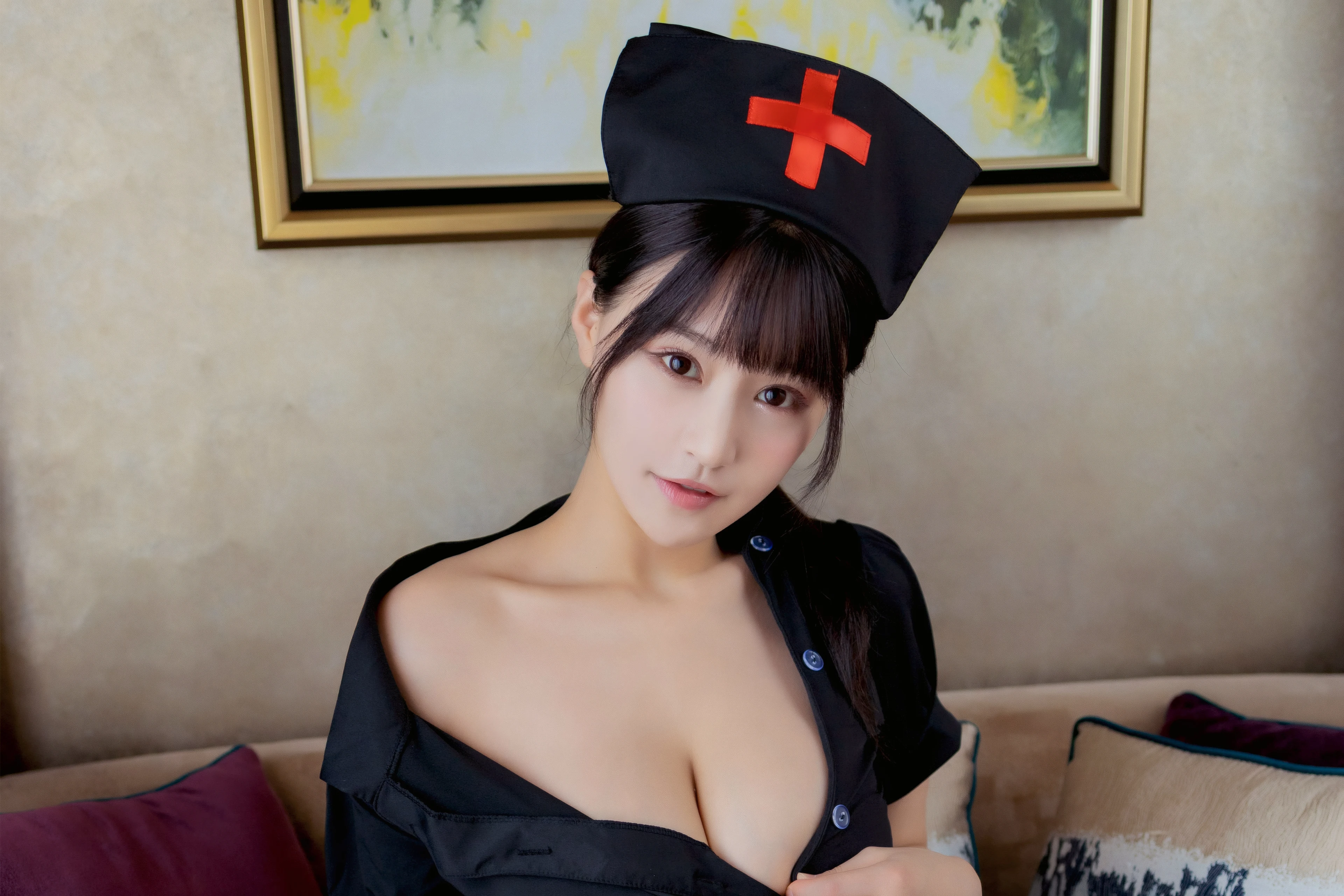 面容姣好的 中国佳人 面部高清摄影 4K极致清晰  PC屏保