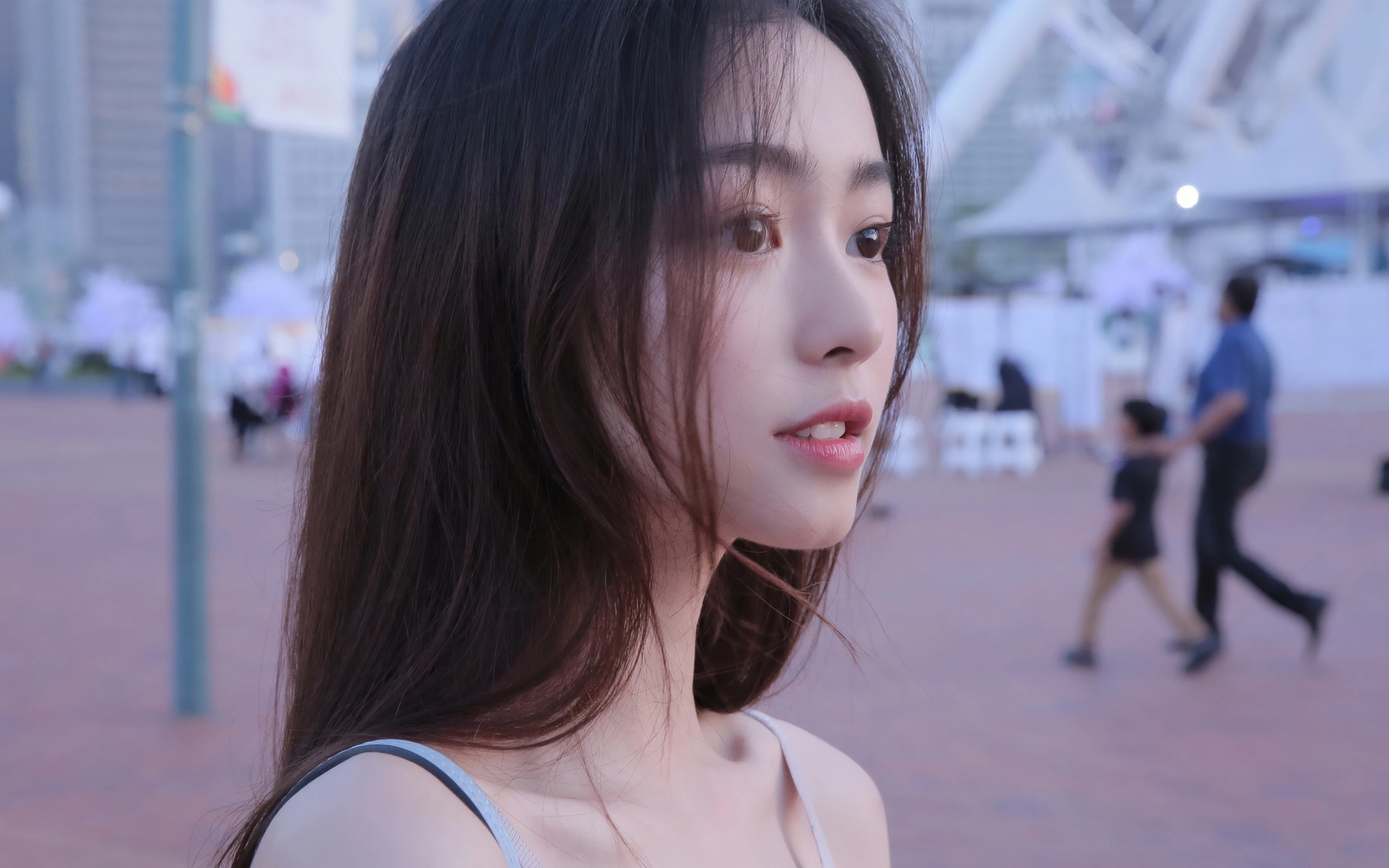 面容姣好的 中国佳人 面部高清摄影 4K极致清晰  PC屏保