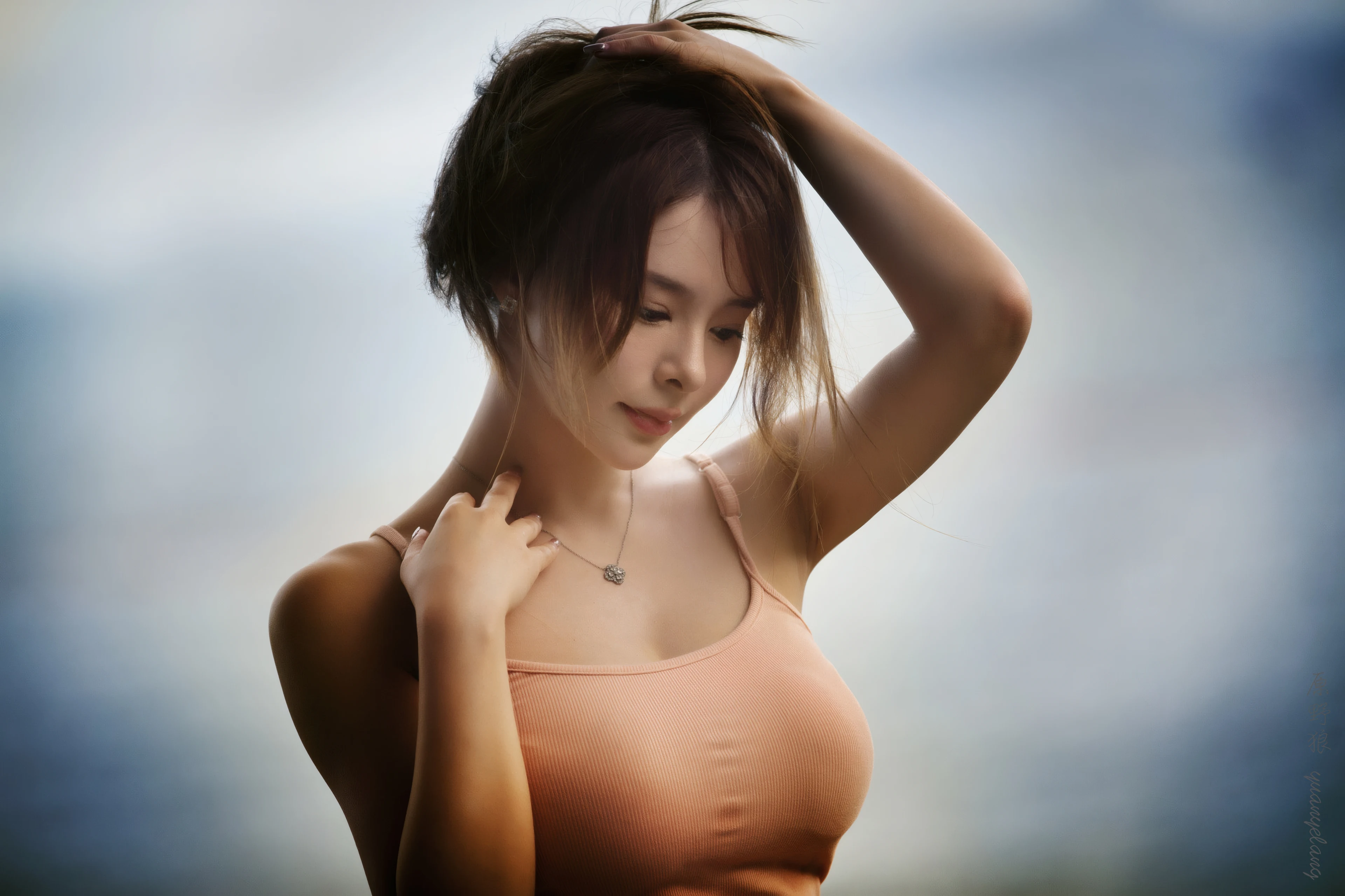 面容姣好的 中国佳人 面部高清摄影 4K极致清晰  PC屏保