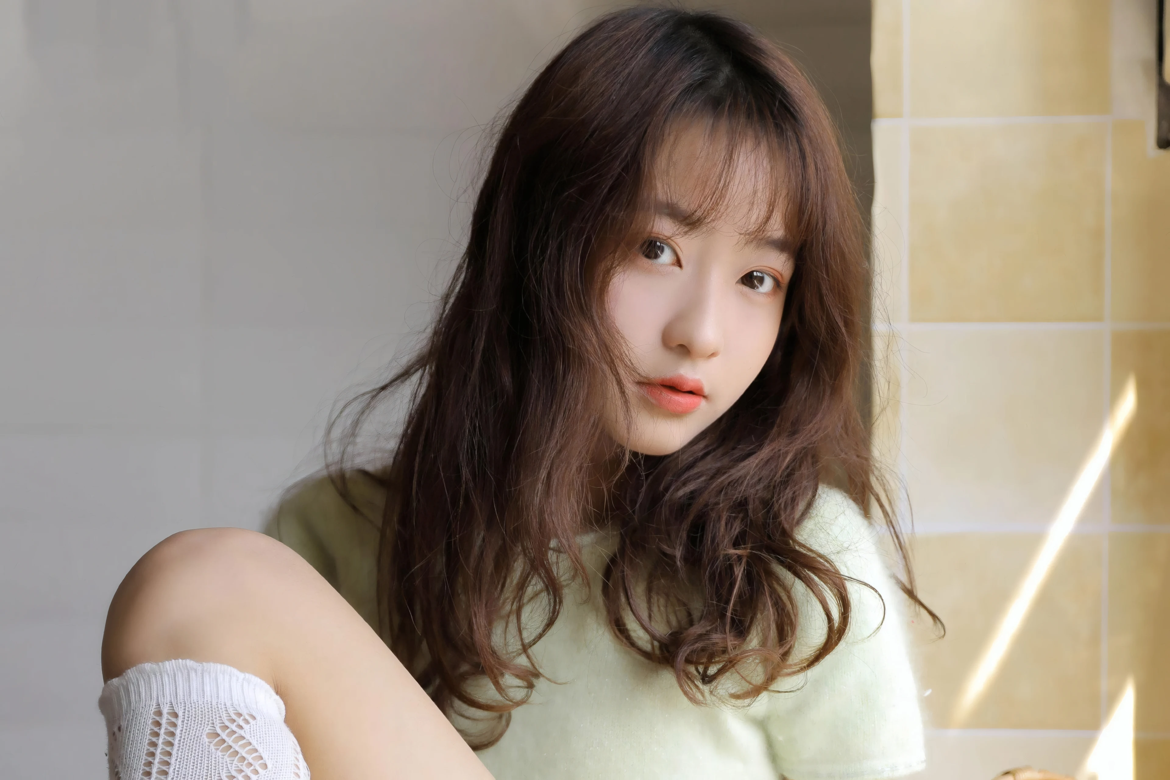 五官精致的 国产美女 高清脸部写真 超清晰4K 桌面锁屏