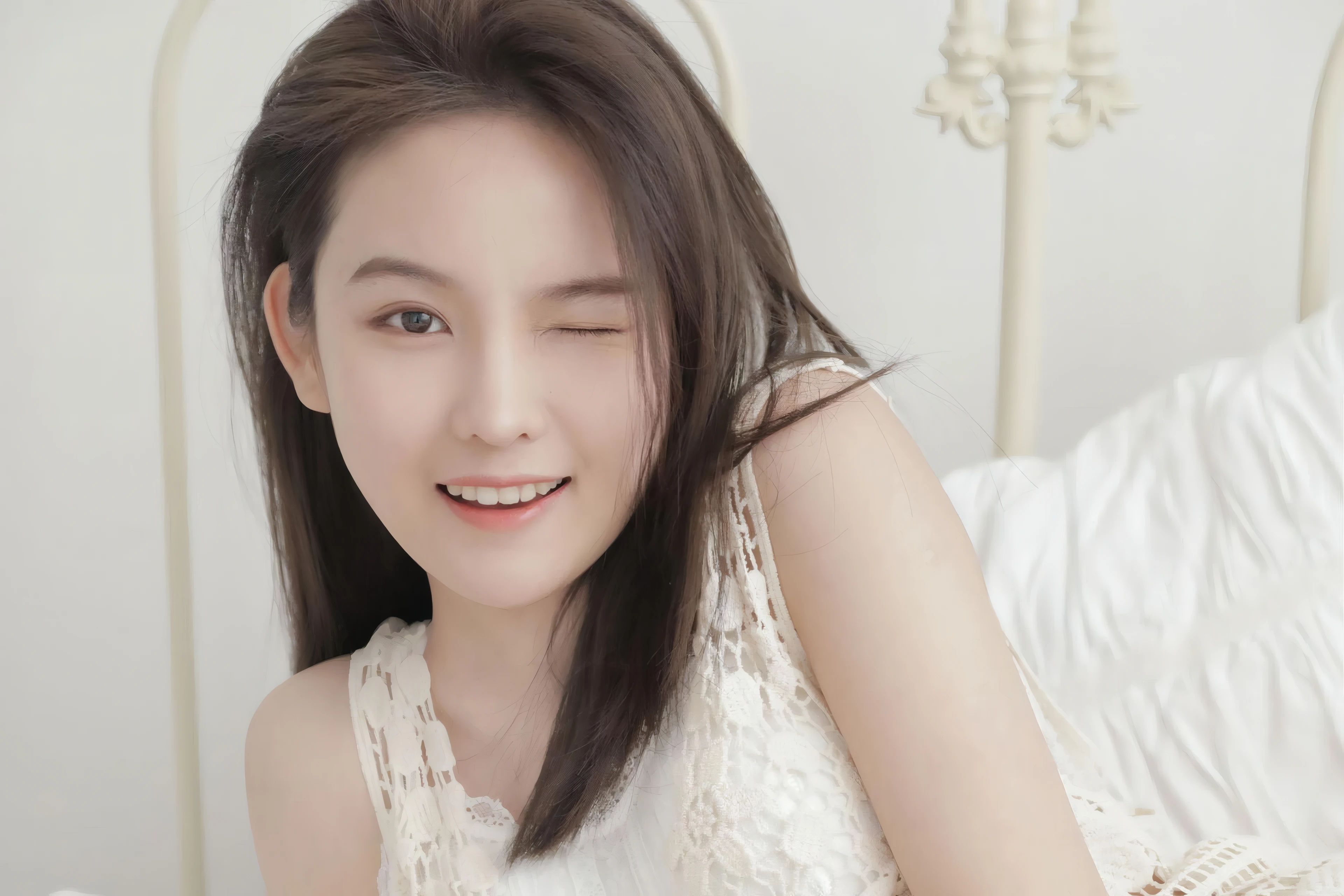 面容姣好的 中国佳人 面部高清摄影 4K极致清晰  PC屏保