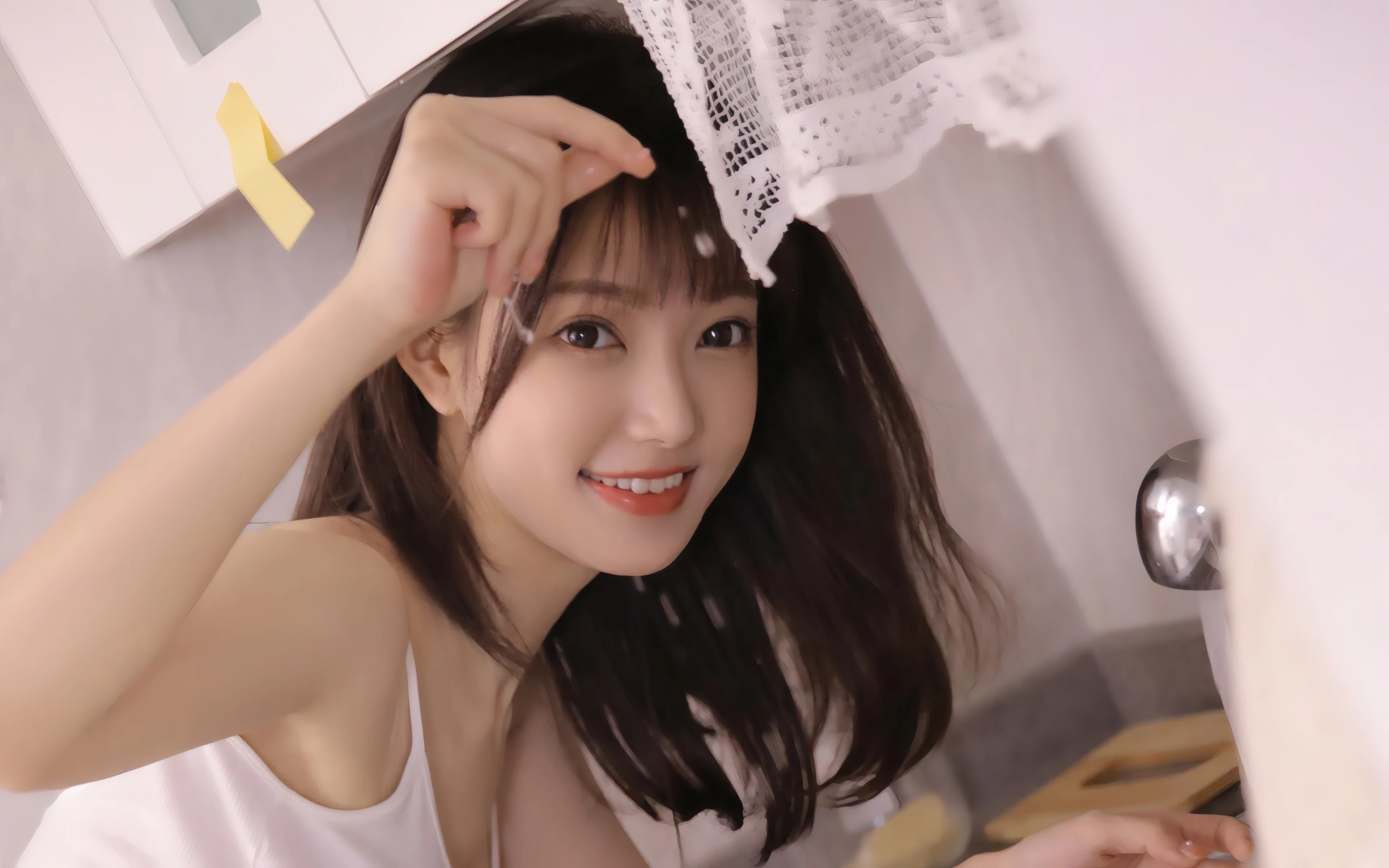 容貌绝美的 中国美女 面部特写摄影 4K高清图片 手机壁纸