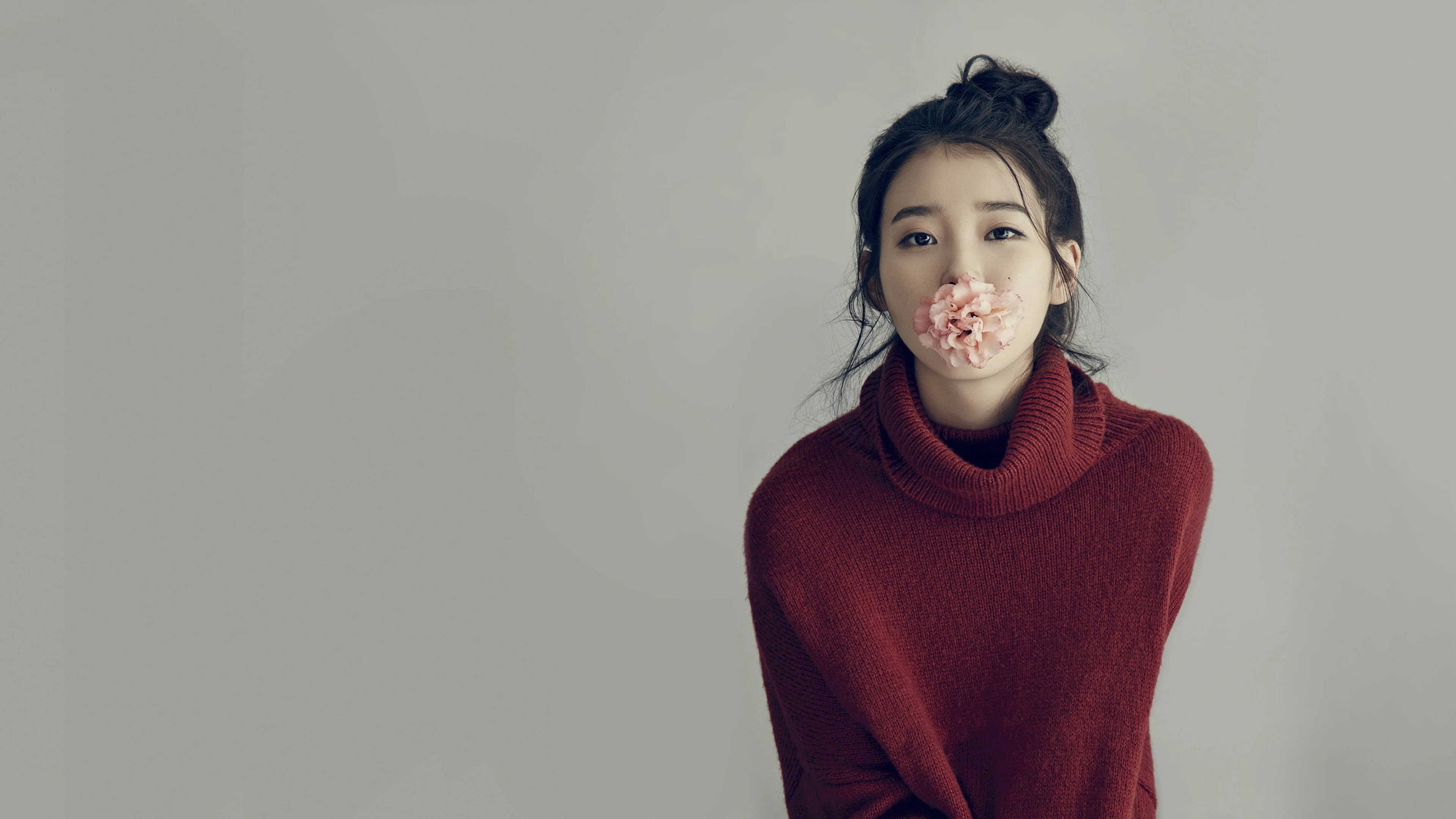 容貌绝美的 中国美女 面部特写摄影 4K高清图片 手机壁纸