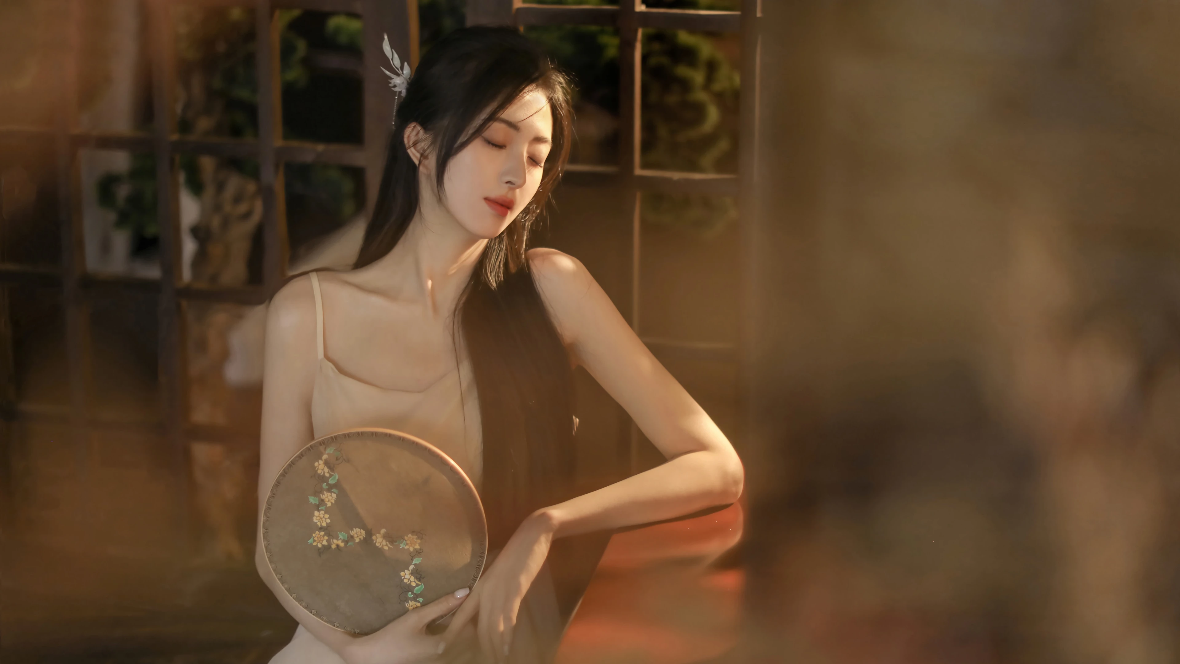 面容姣好的 中国佳人 面部高清摄影 4K极致清晰  PC屏保