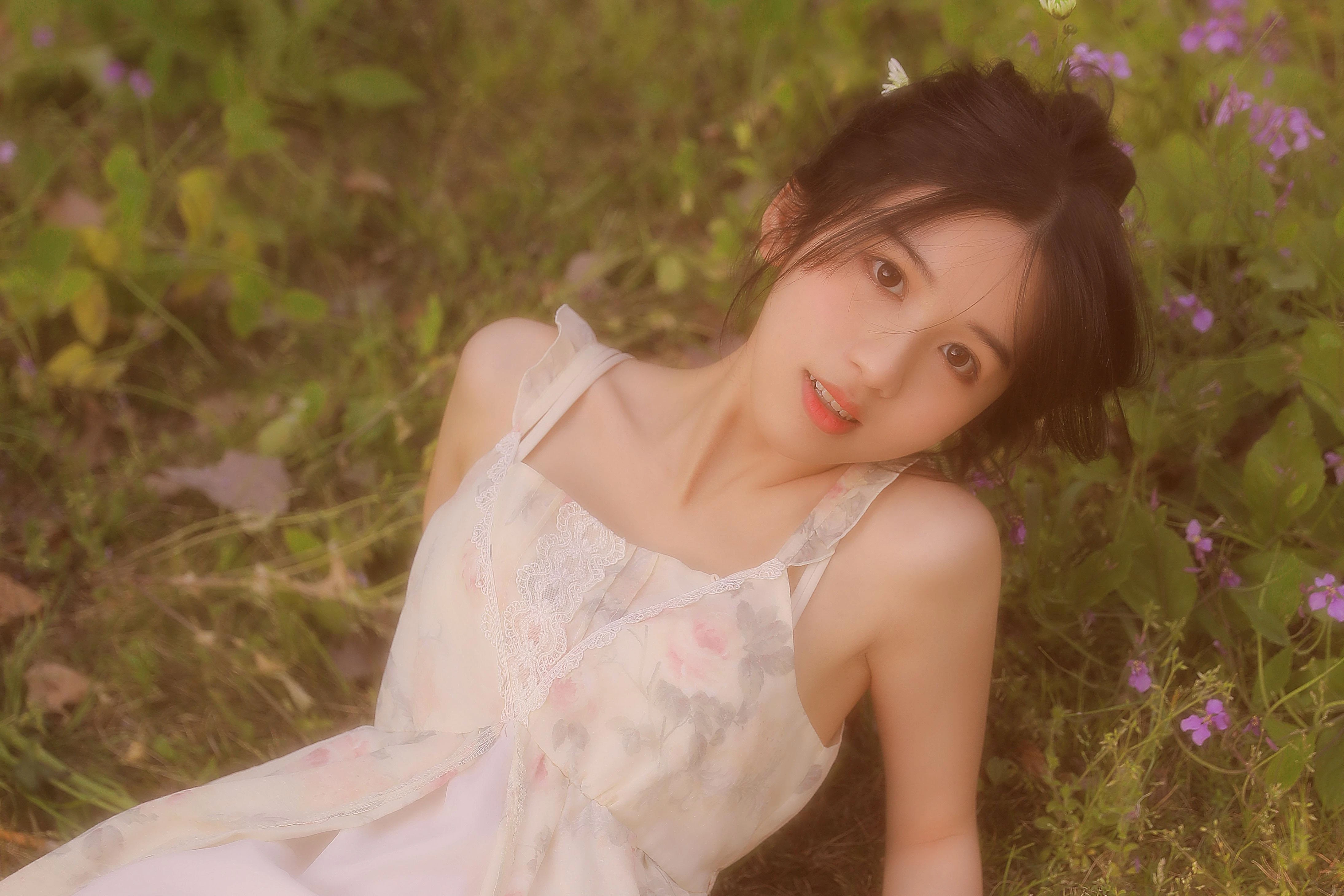 面容姣好的 中国佳人 面部高清摄影 4K极致清晰  PC屏保