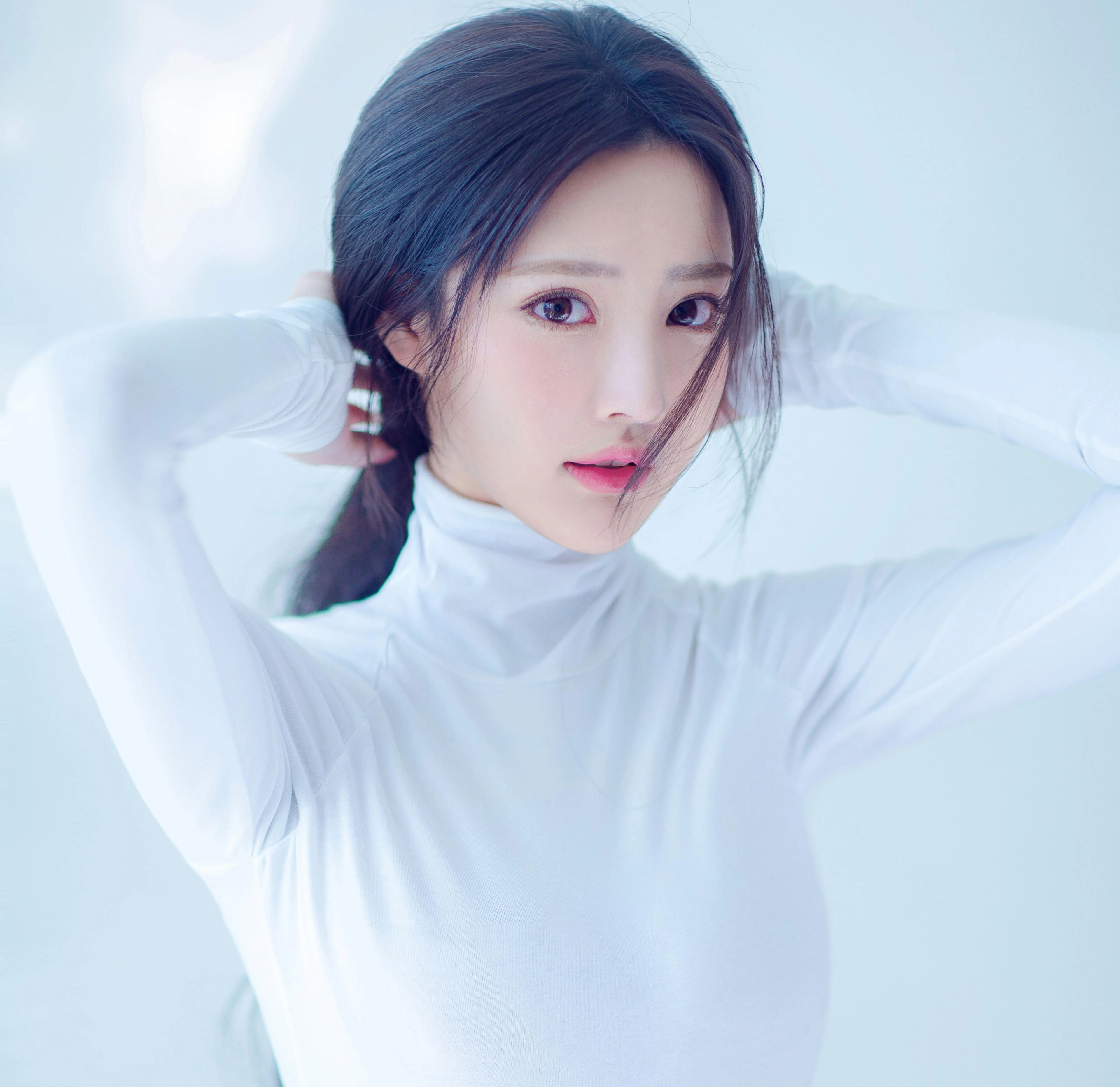 面容姣好的 中国佳人 面部高清摄影 4K极致清晰  PC屏保