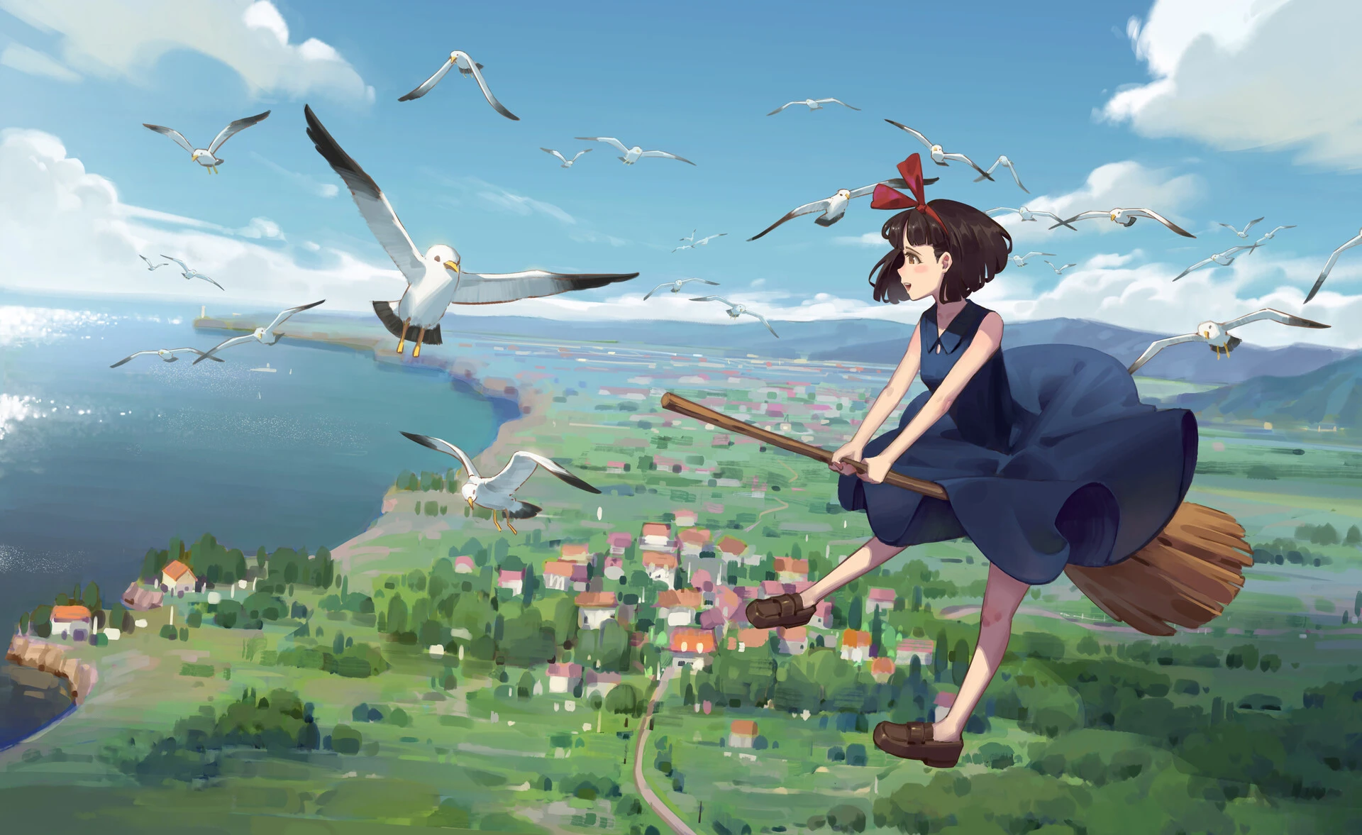高清锁屏 魔女宅急便海报壁纸 PC桌面 高清无水印