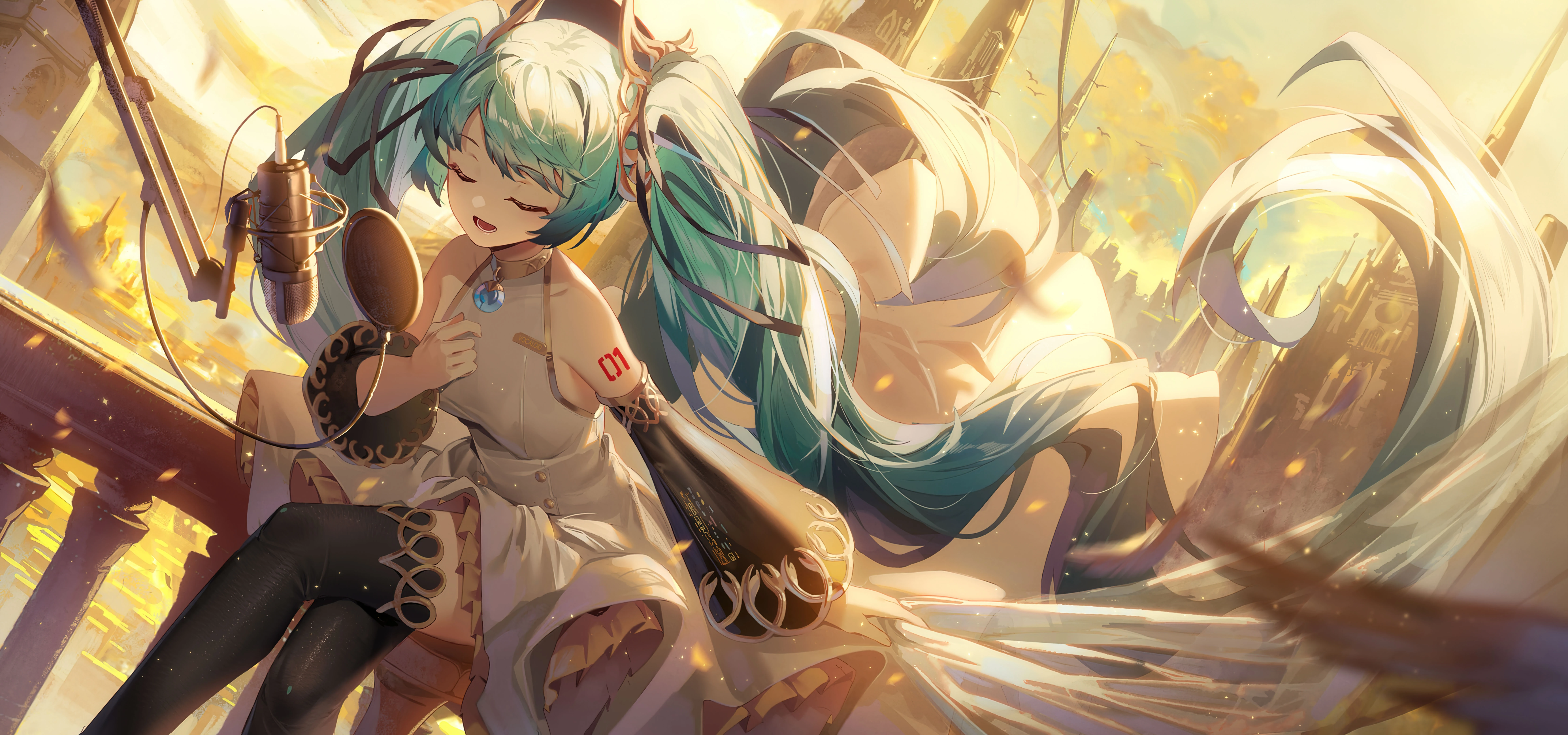 8k超高清 初音未来游戏原画 平板壁纸