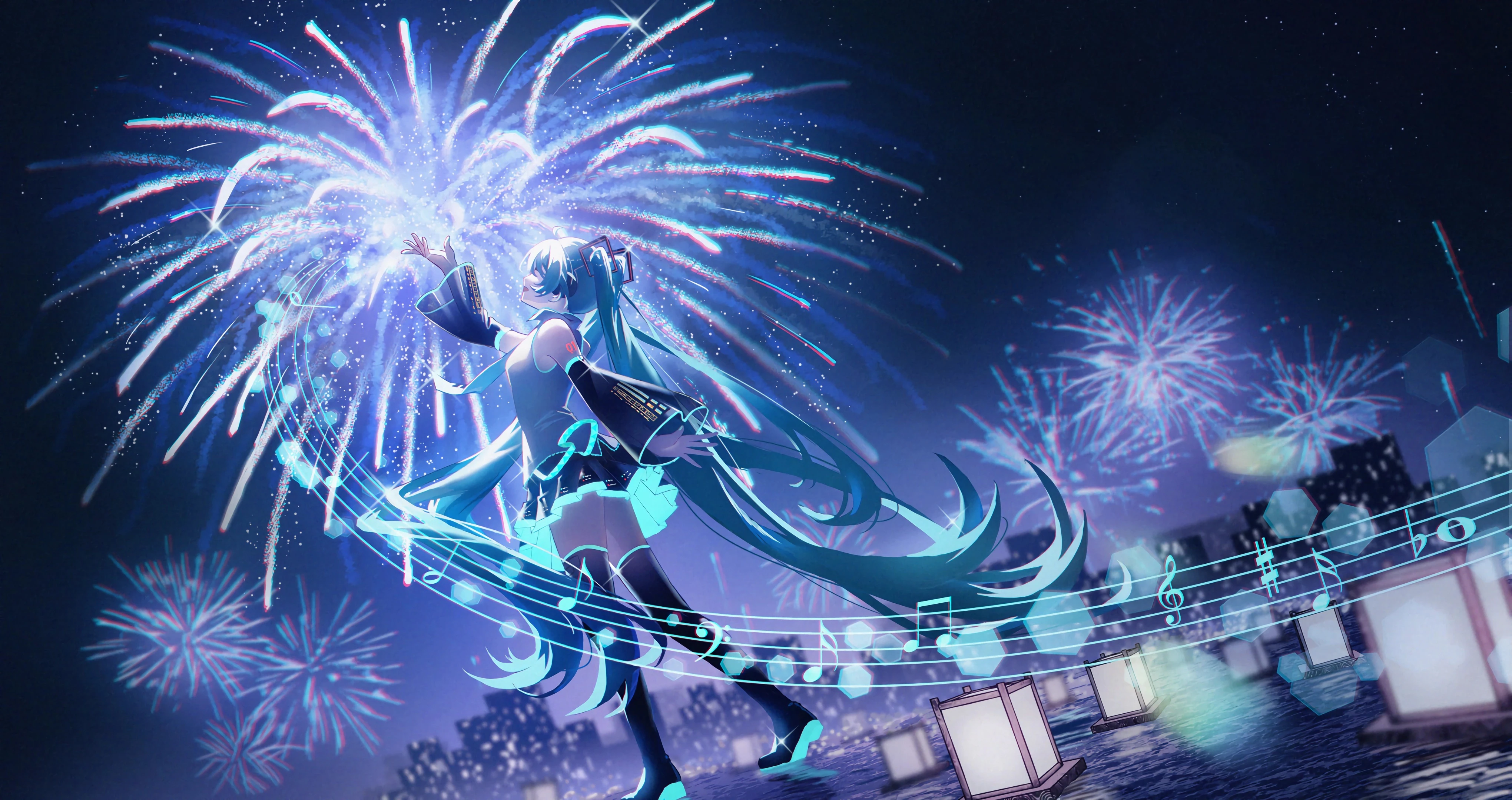 4k超清 初音未来游戏原画 笔记本桌面