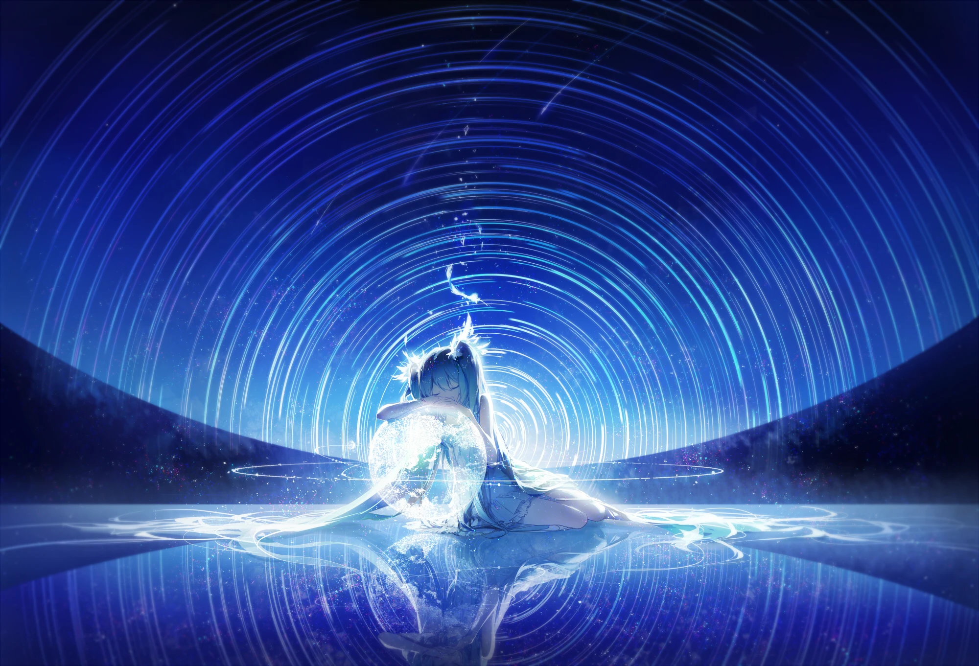 4k超清 初音未来游戏原画 屏保锁屏