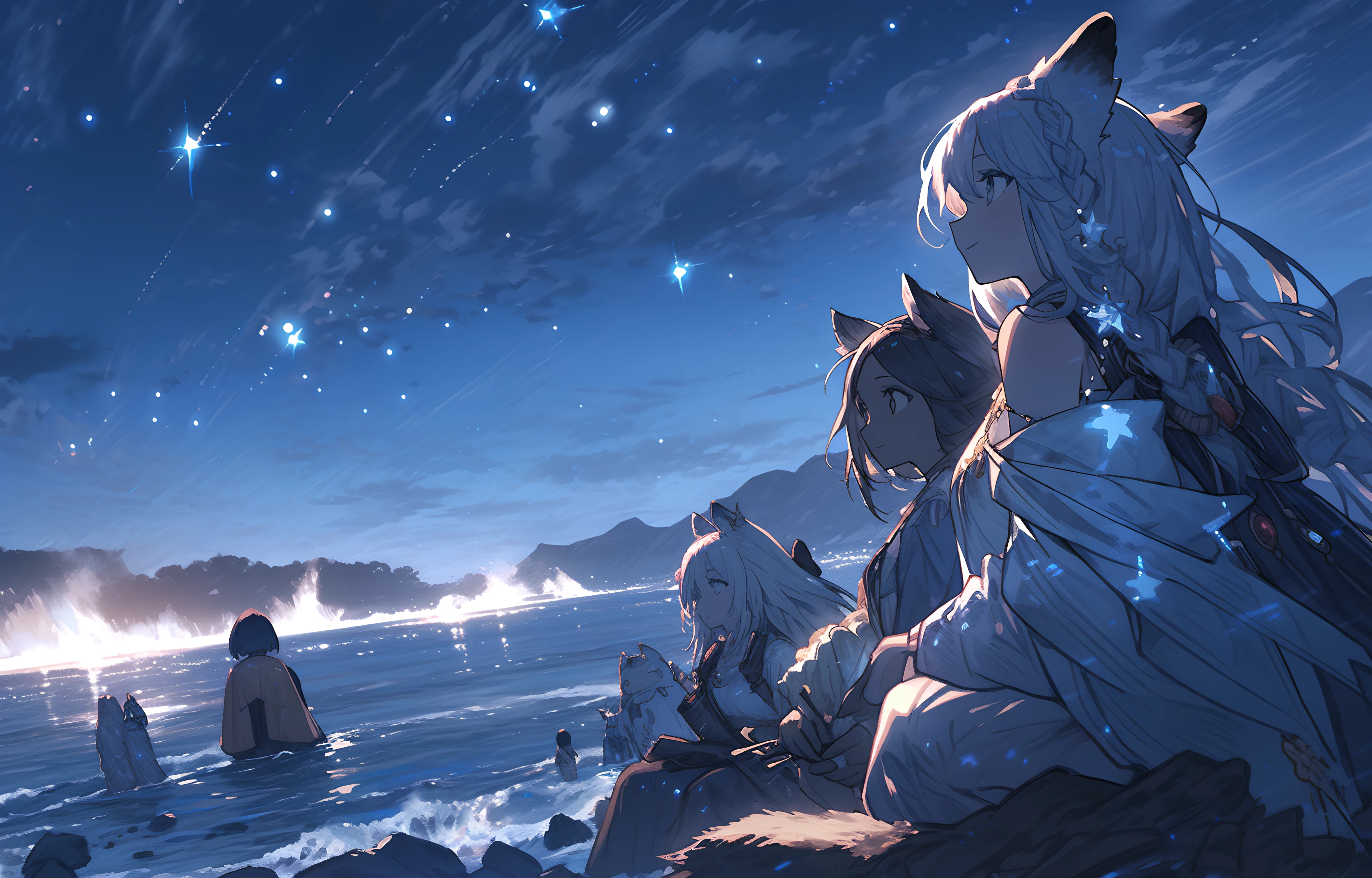 4K高清游戏原画温泉少女高清视觉体验
