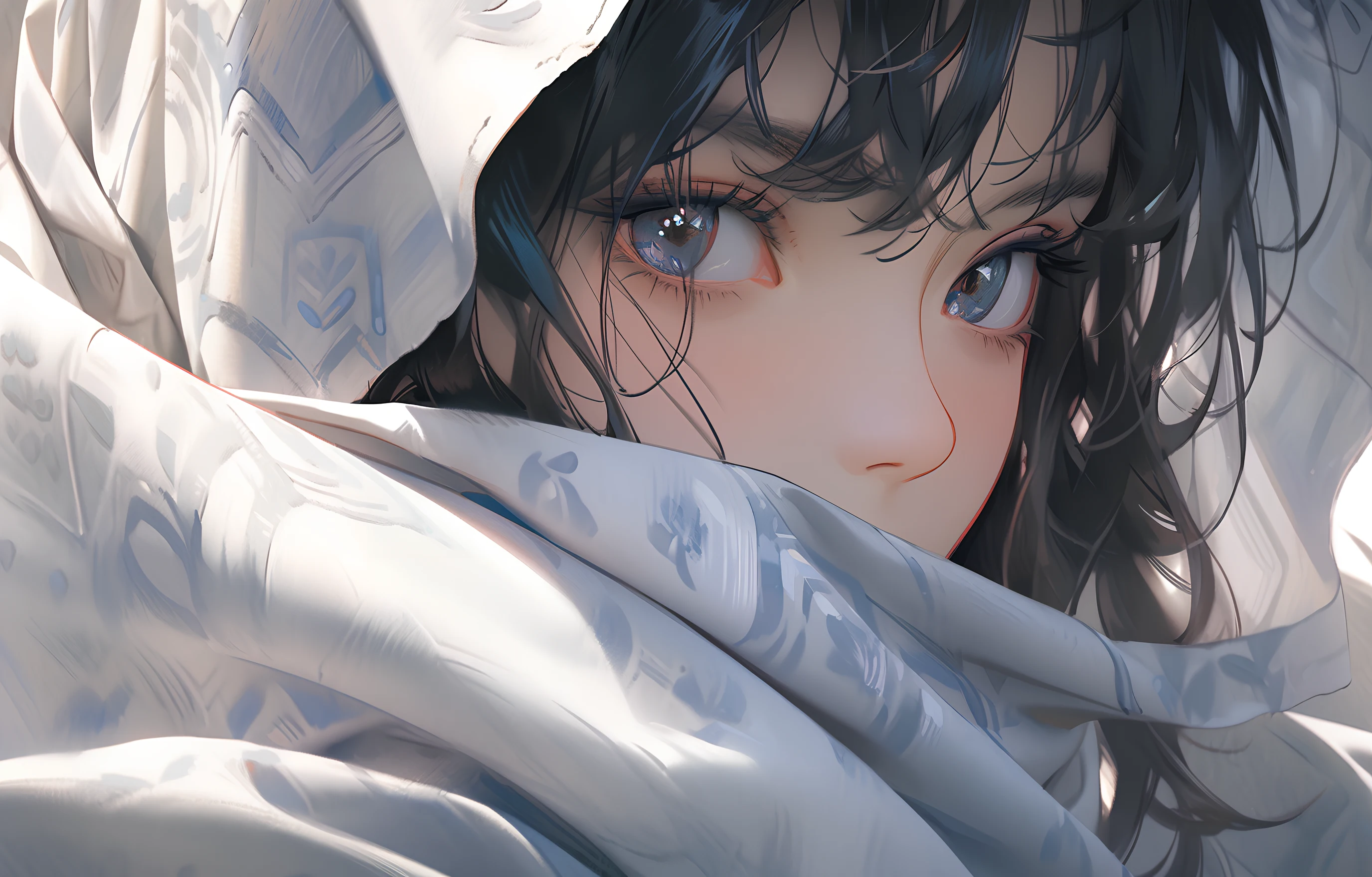 4K高清游戏原画异域少女纹理精致视觉感