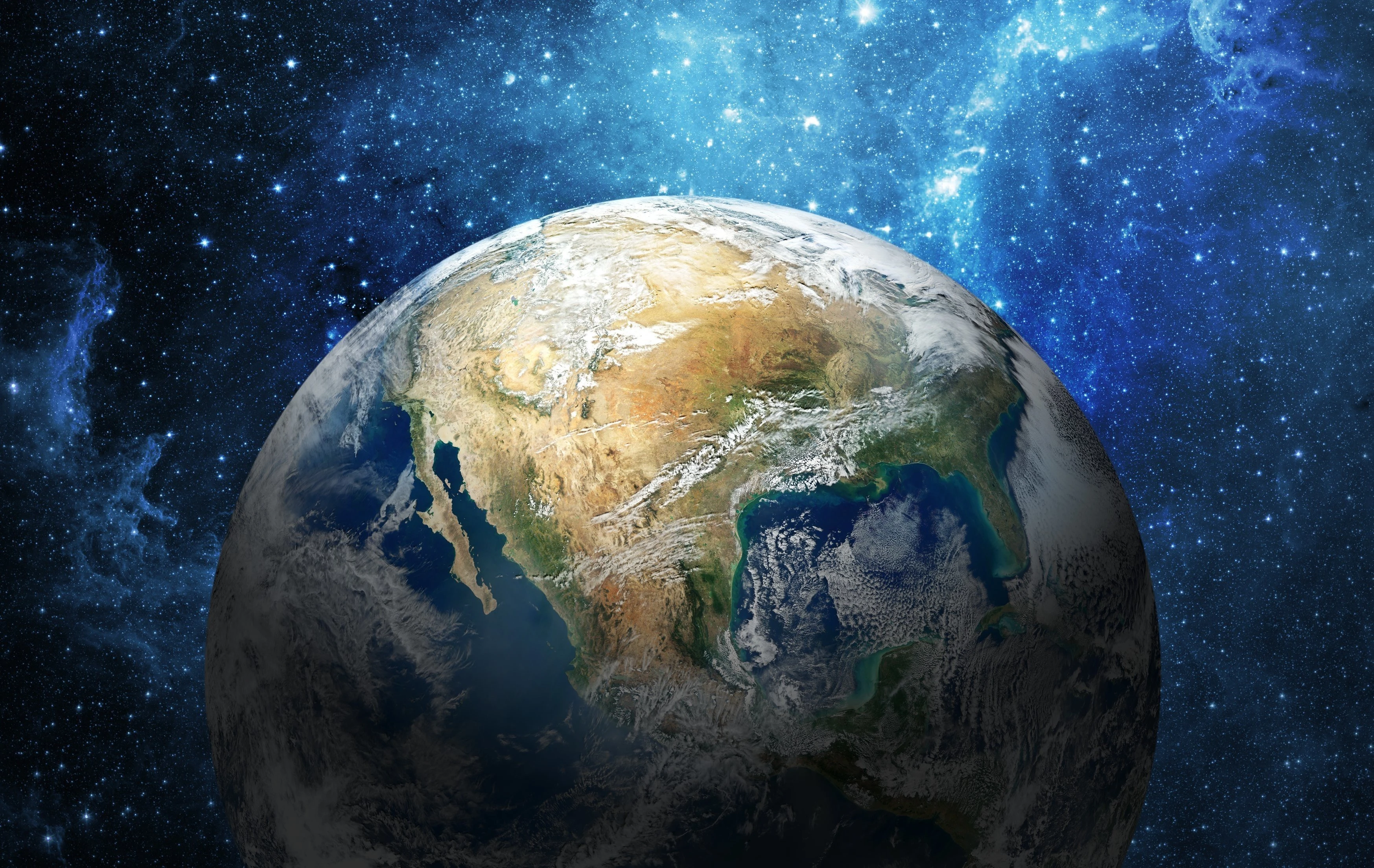 8K超高清 科幻感十足的 宇宙科幻地球 科幻背景 锁屏壁纸