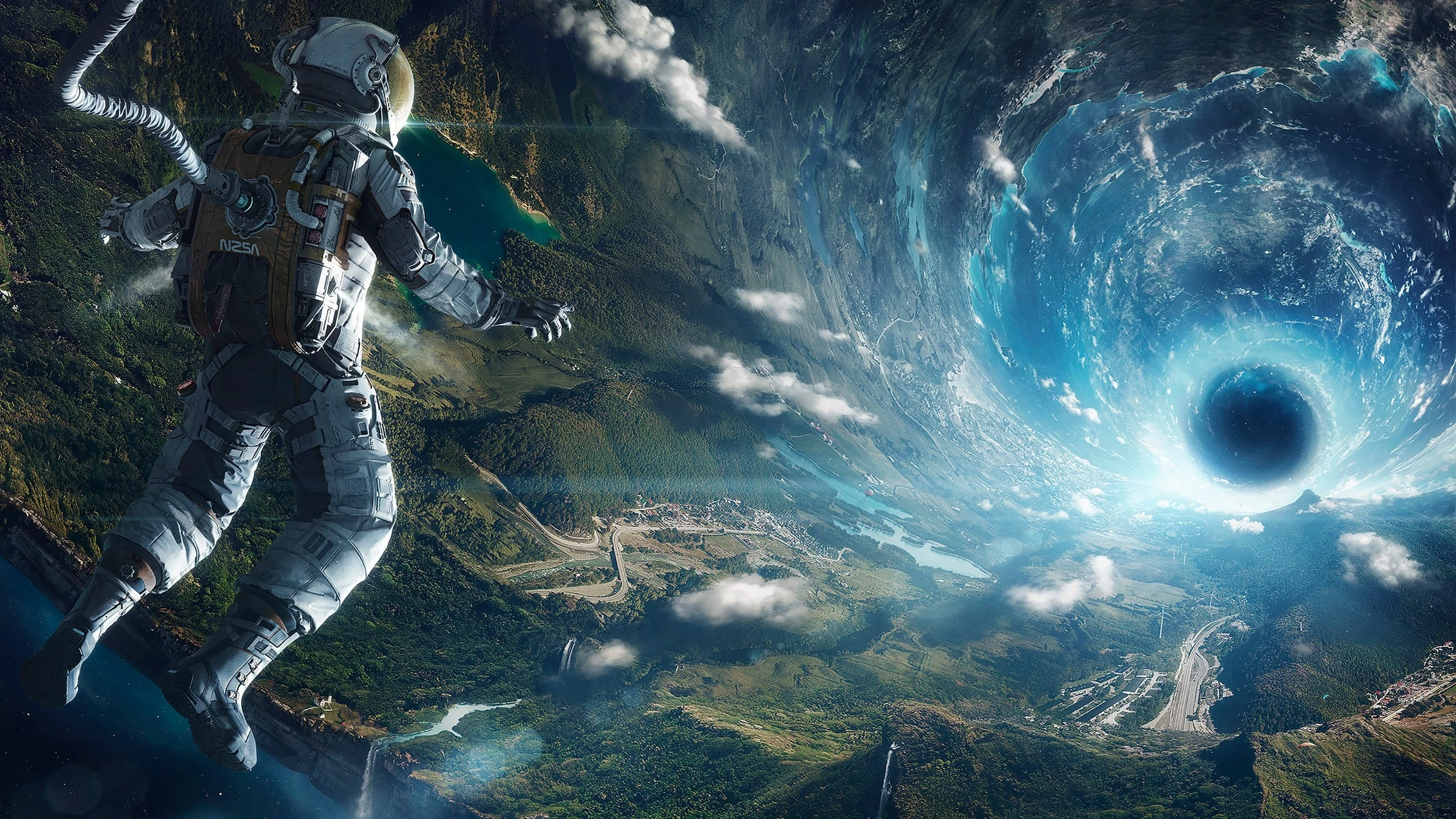 8K超高清 未来感的 宇宙科幻地球 星空壁纸 锁屏壁纸