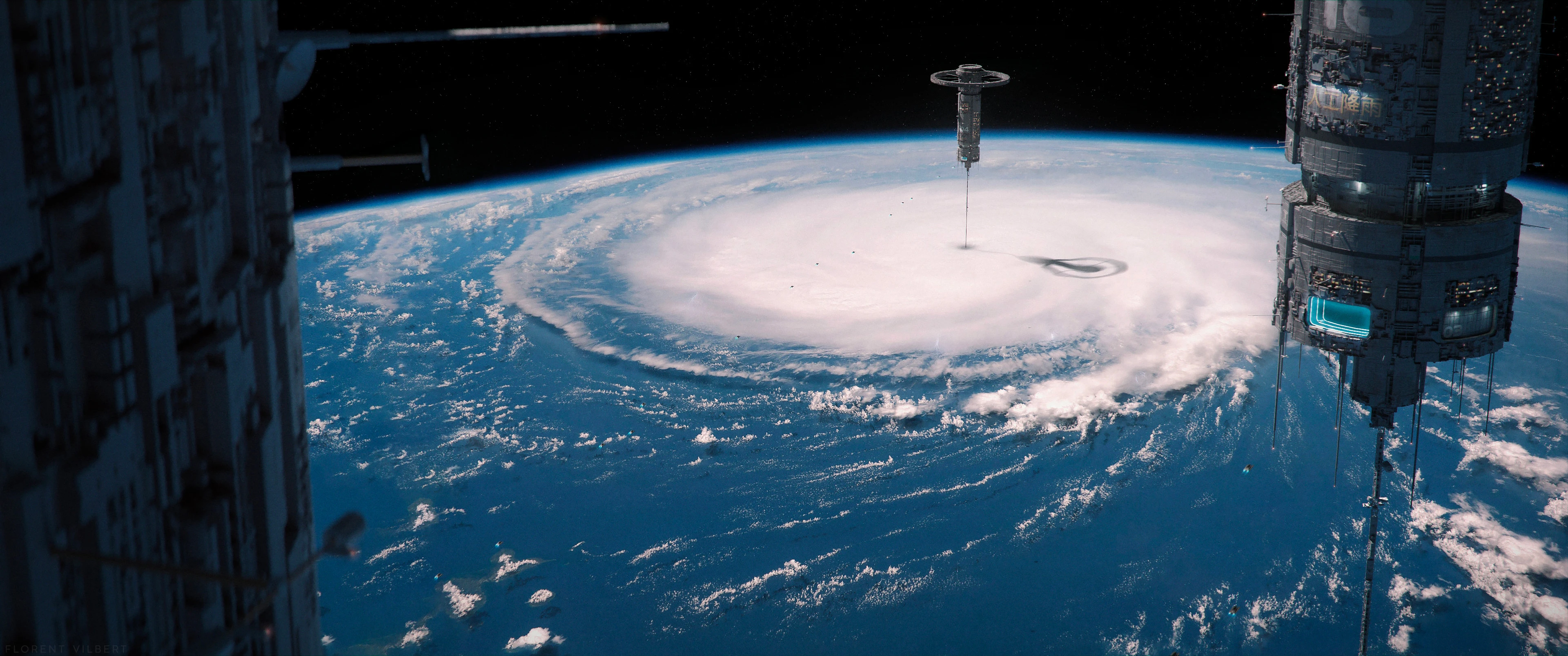 4k画质 宇宙浩瀚的 宇宙科幻地球 星空壁纸 科幻背景