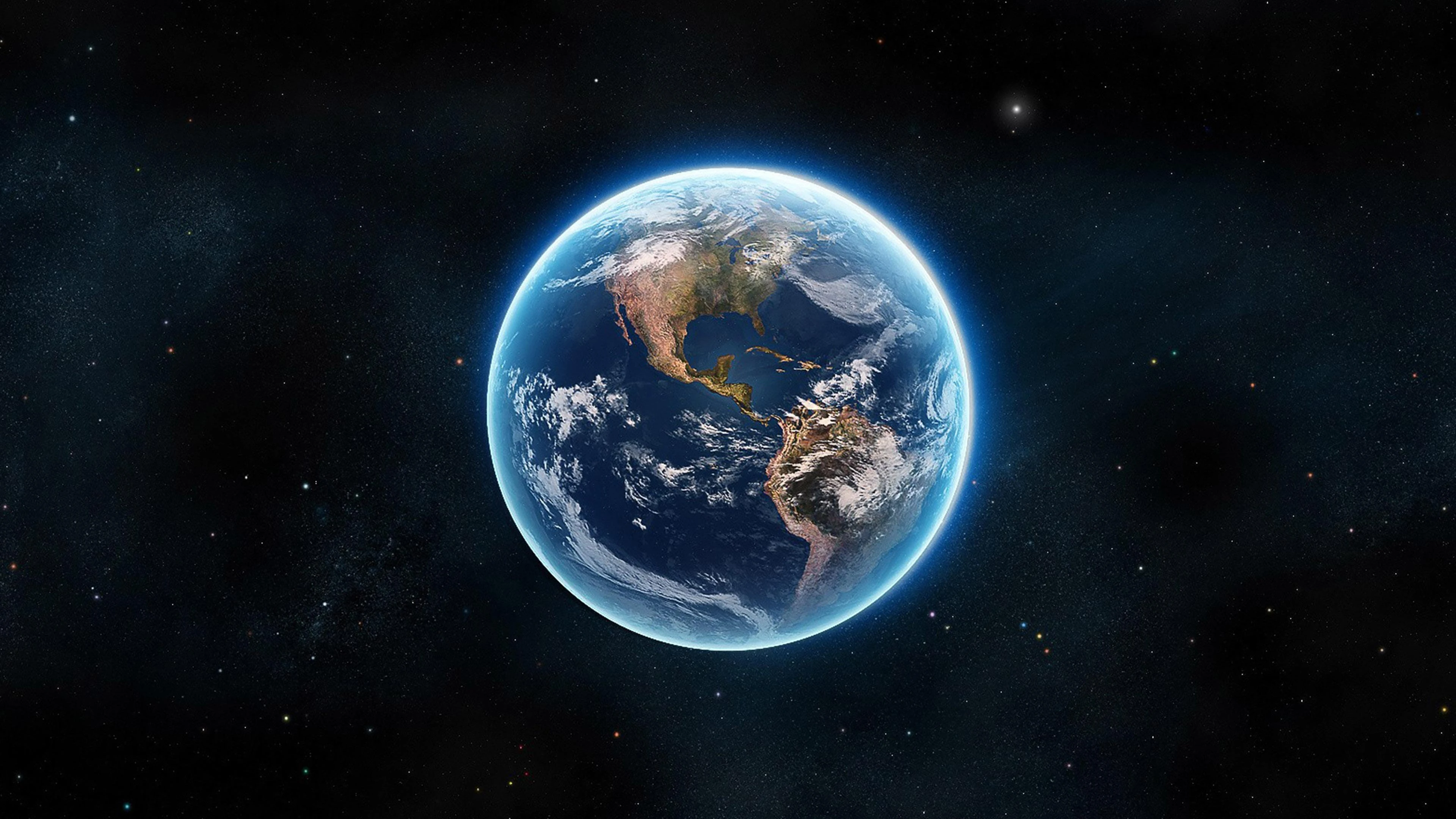 8K超高清 未来感的 宇宙科幻地球 科幻壁纸 游戏背景
