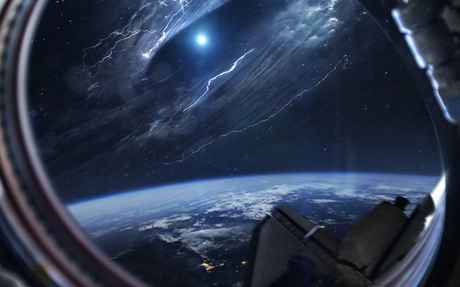 2K壁纸 科幻感十足的 宇宙科幻地球 宇宙图片 科幻背景