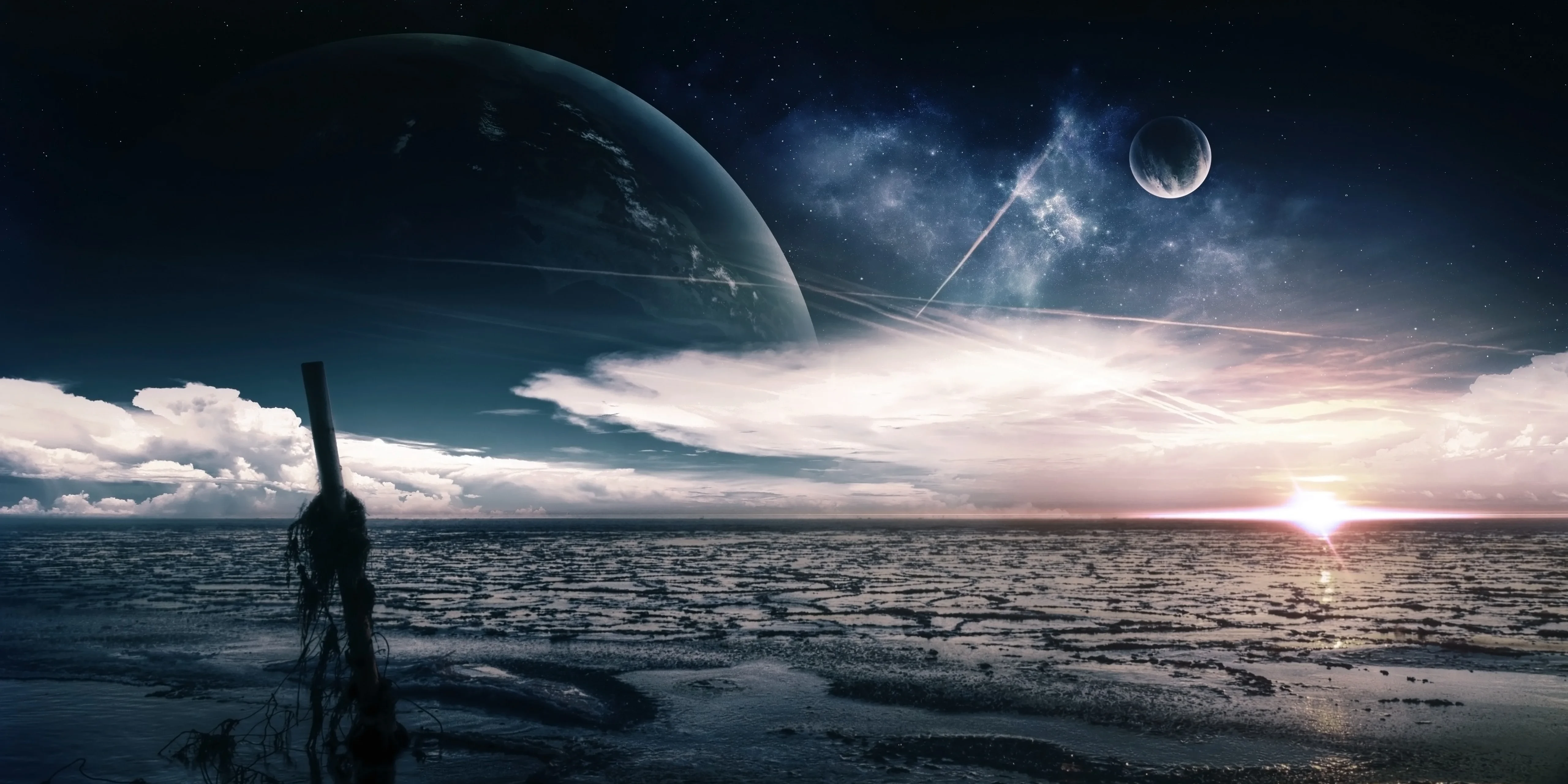 科幻风格数据流光效 4K壁纸