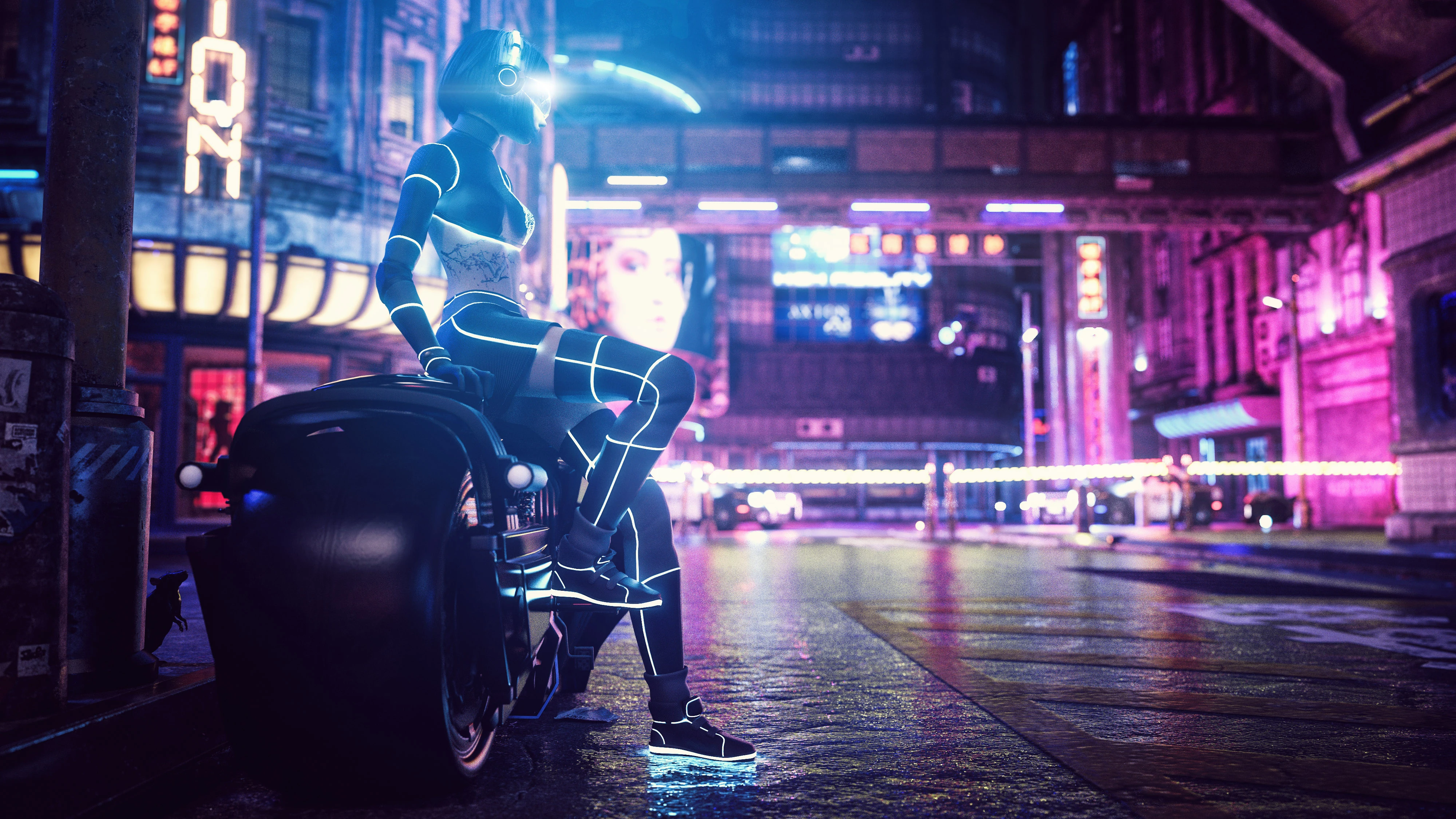 未来城市科幻建筑群 4K全景壁纸