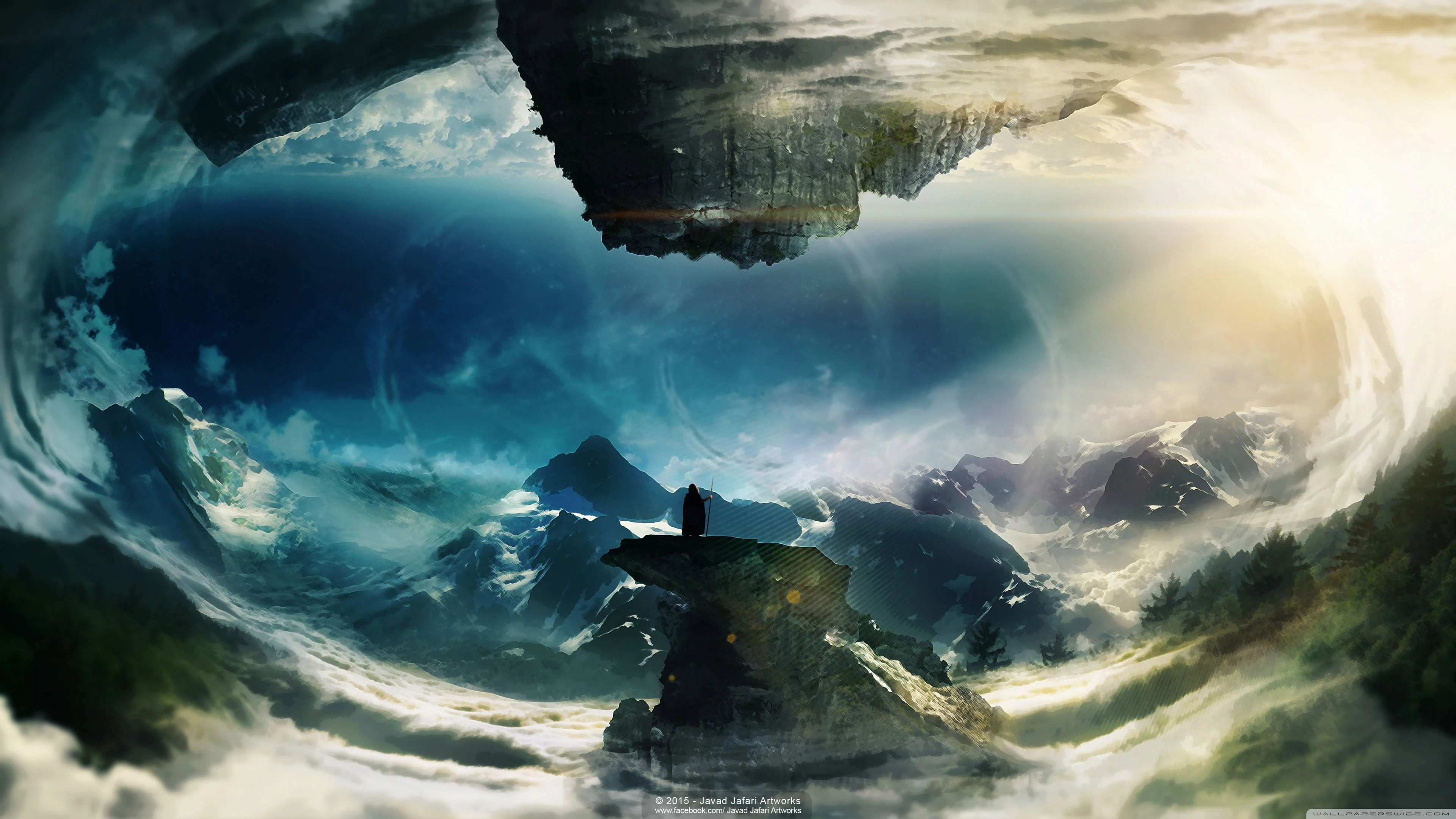 科幻风格数据流光效 4K壁纸
